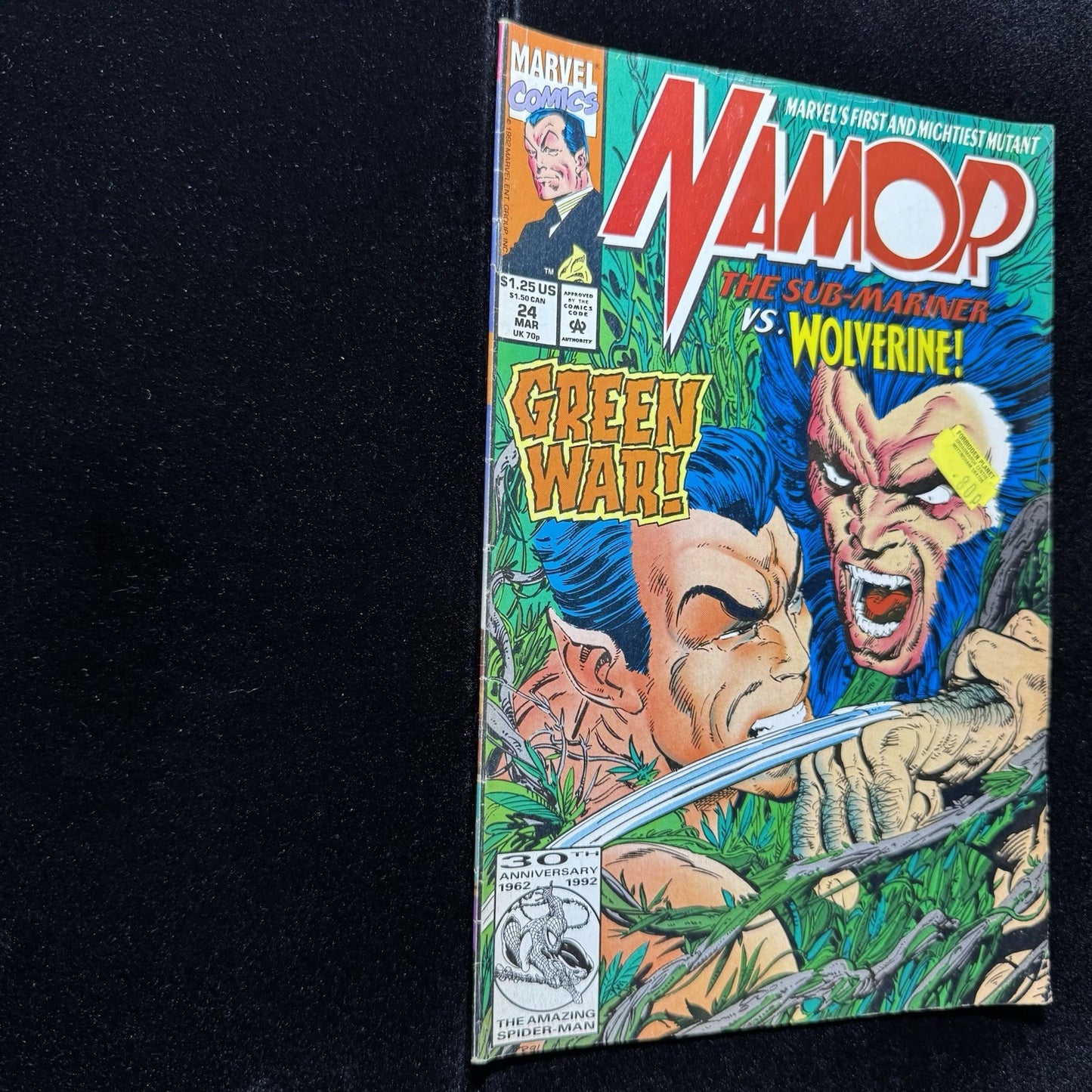 Namor The Sub-Mariner 24 - Namor Vs Wolverine - Modern Age Marvel Comics 1992
