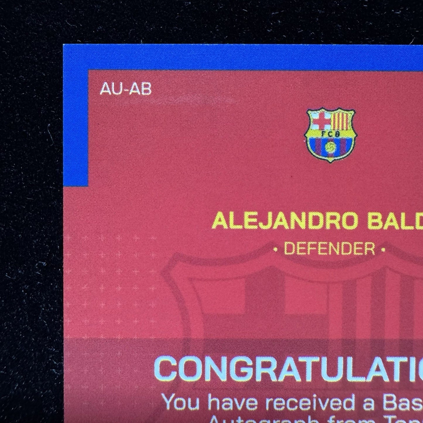 Alejandro Balde Auto AU-AB 2022-23 Topps FCBarcelona Autograph Card