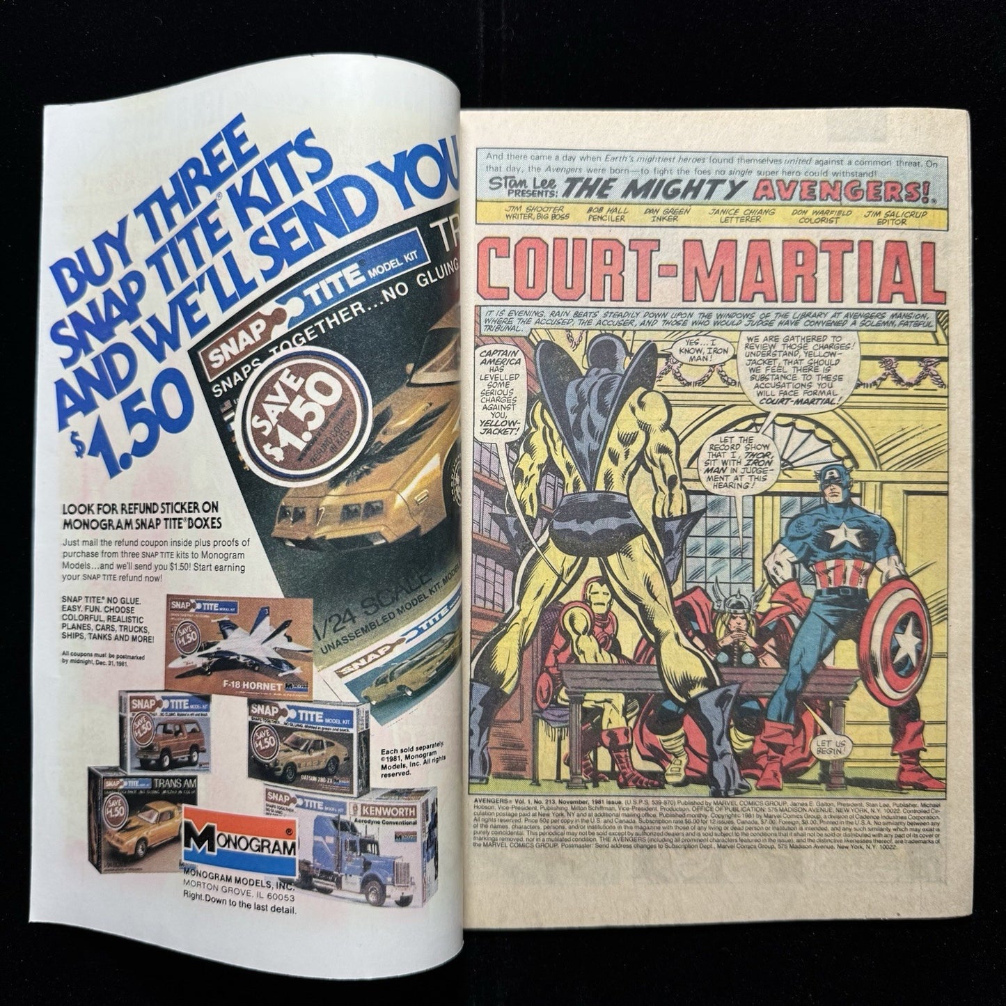 Avengers 213 - Controversial Issue - Bronze Age Marvel Comics 1981