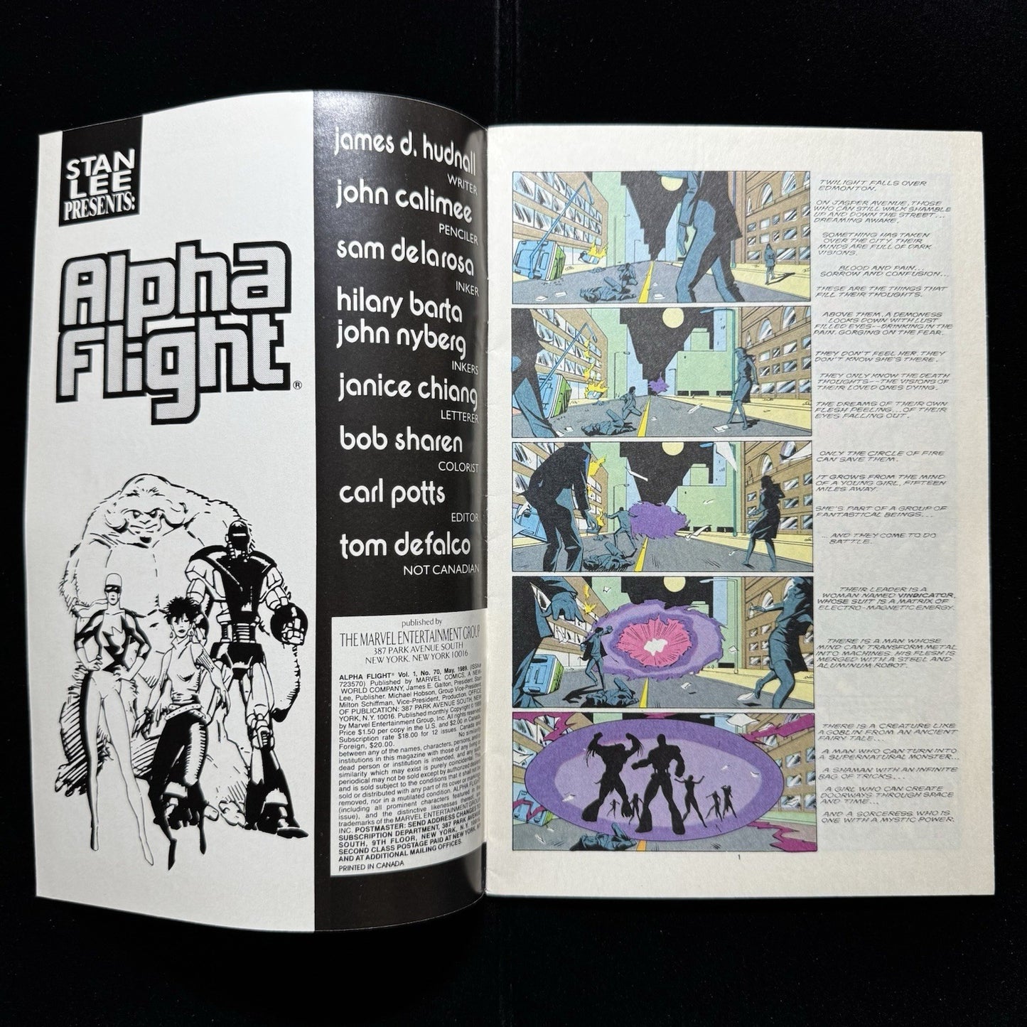 Alpha Flight 70 - Copper Age Marvel Comics 1989