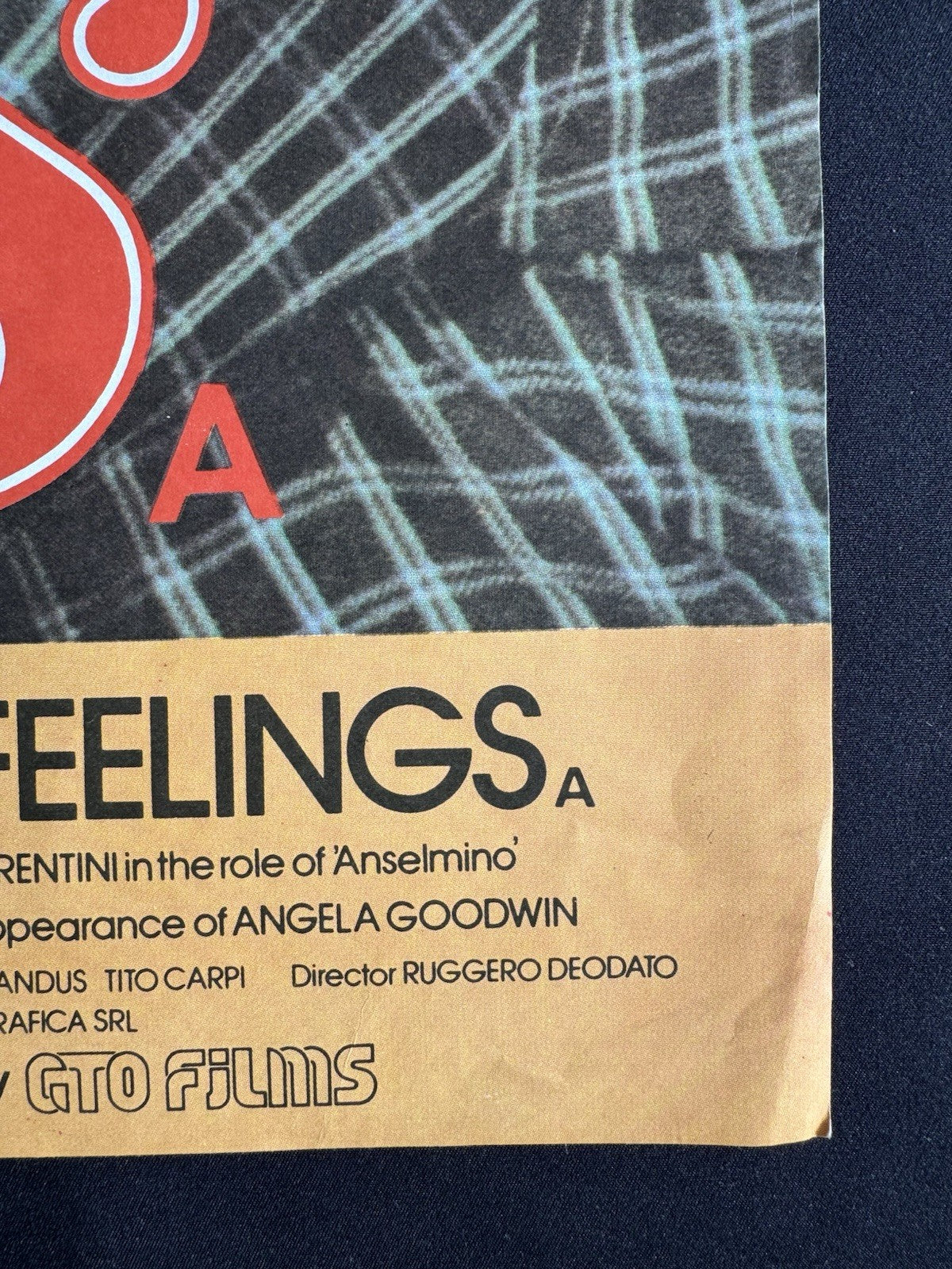 Last Feelings 1979 Original UK Quad Movie Poster - Gli Ultimi Sentimenti Folded