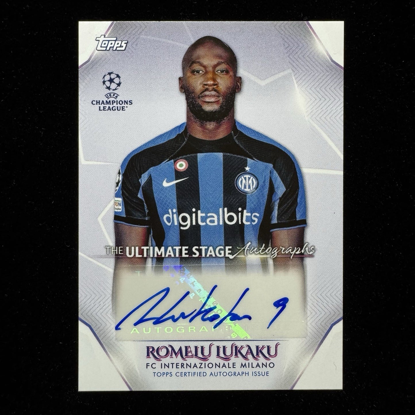 Romelu Lukaku Ultimate Stage Auto US-RL2022-23 Topps UEFA Inter Milan