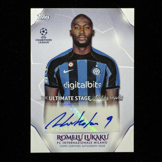 Romelu Lukaku Ultimate Stage Auto US-RL2022-23 Topps UEFA Inter Milan