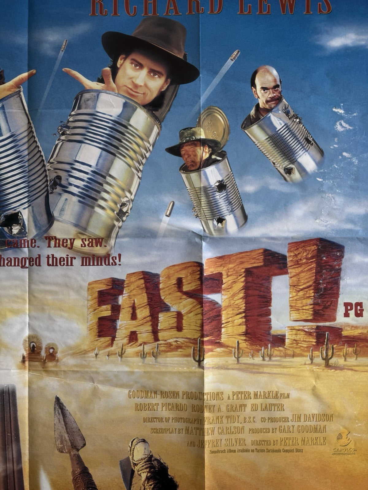 Wagons East 1994 Original UK Quad Poster John Candy - Western Comedy - Folded