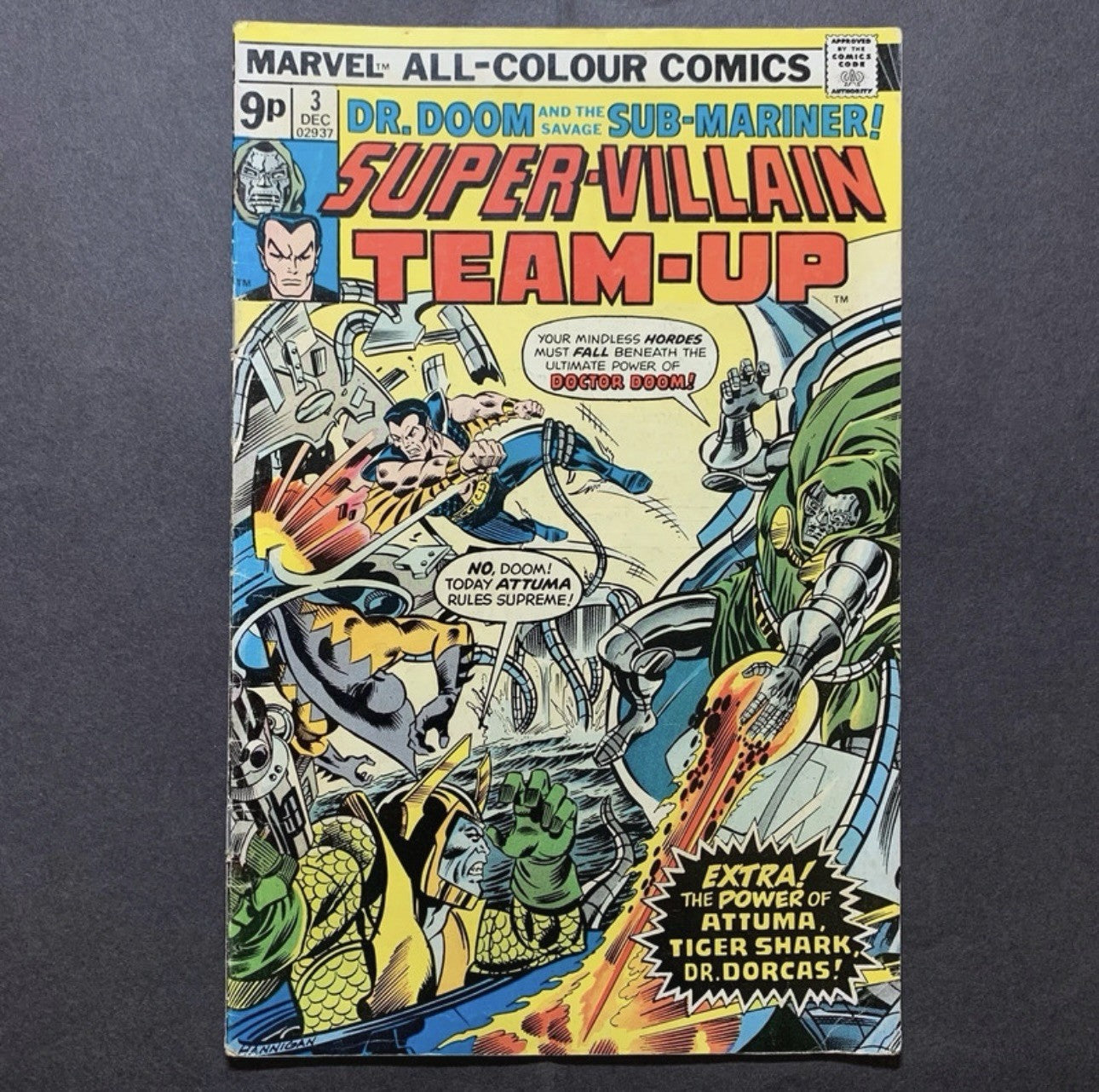 Super Villain Team Up 3/ Dr Doom cover/ BronzeAge marvel comics 1975
