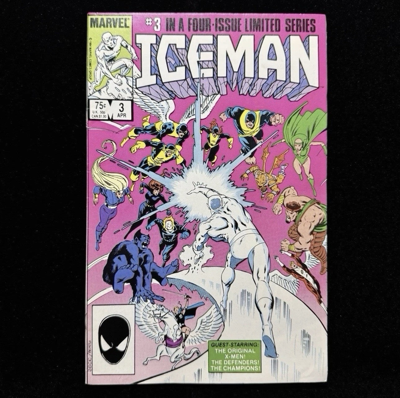 Iceman 3 - 1st Full Appearance Of Oblivion - Copper Age Marvel Comics 1985