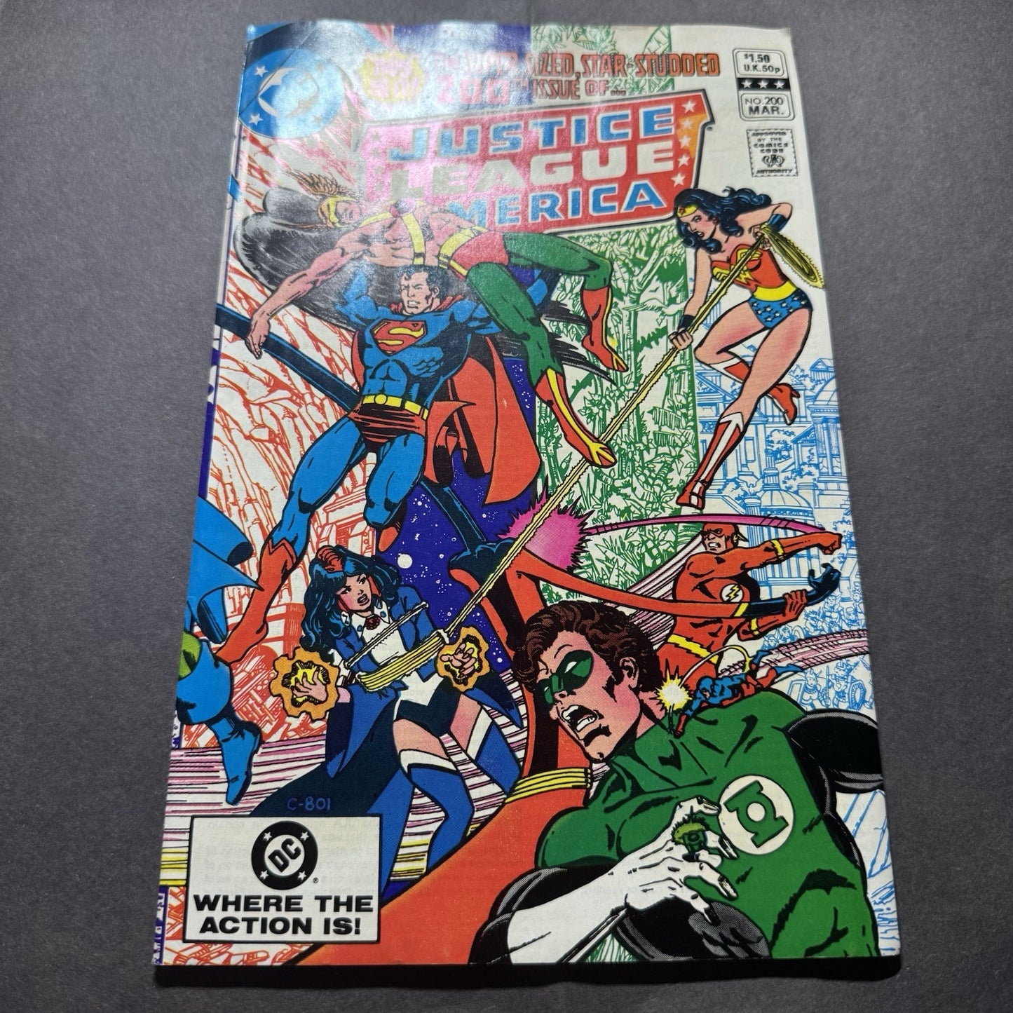 Justice League 200 - Origin Of JLA Retold - Bronze Age Dc Comics 1982