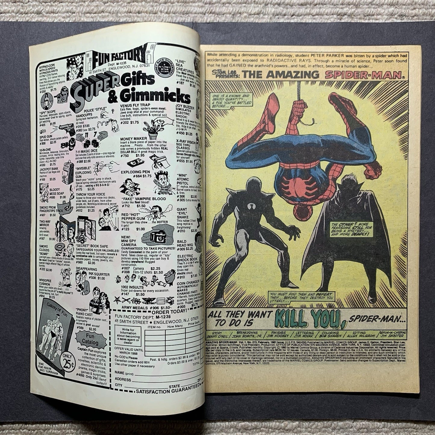 Amazing Spider-Man 213 - Bronze Age Marvel Comics 1981
