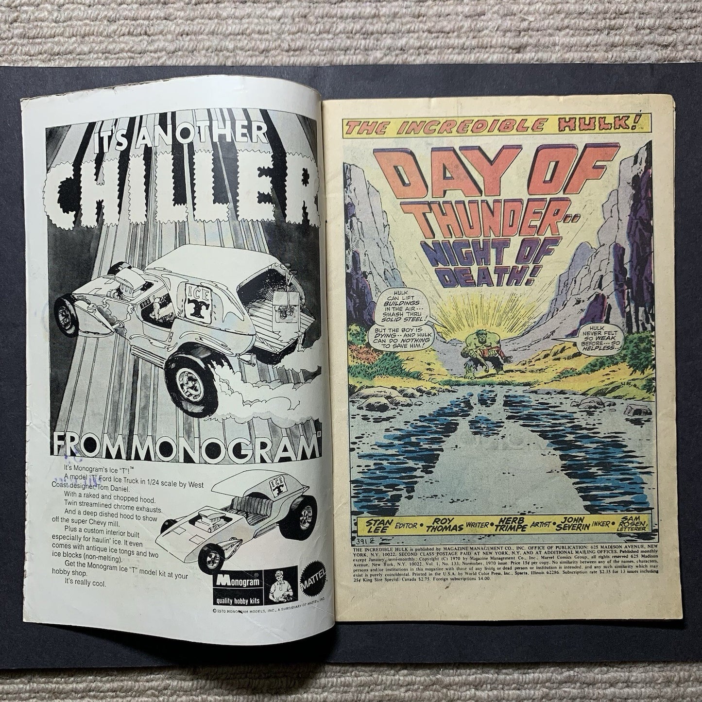 Incredible Hulk 133/ Bronze Age Marvel Comics 1970