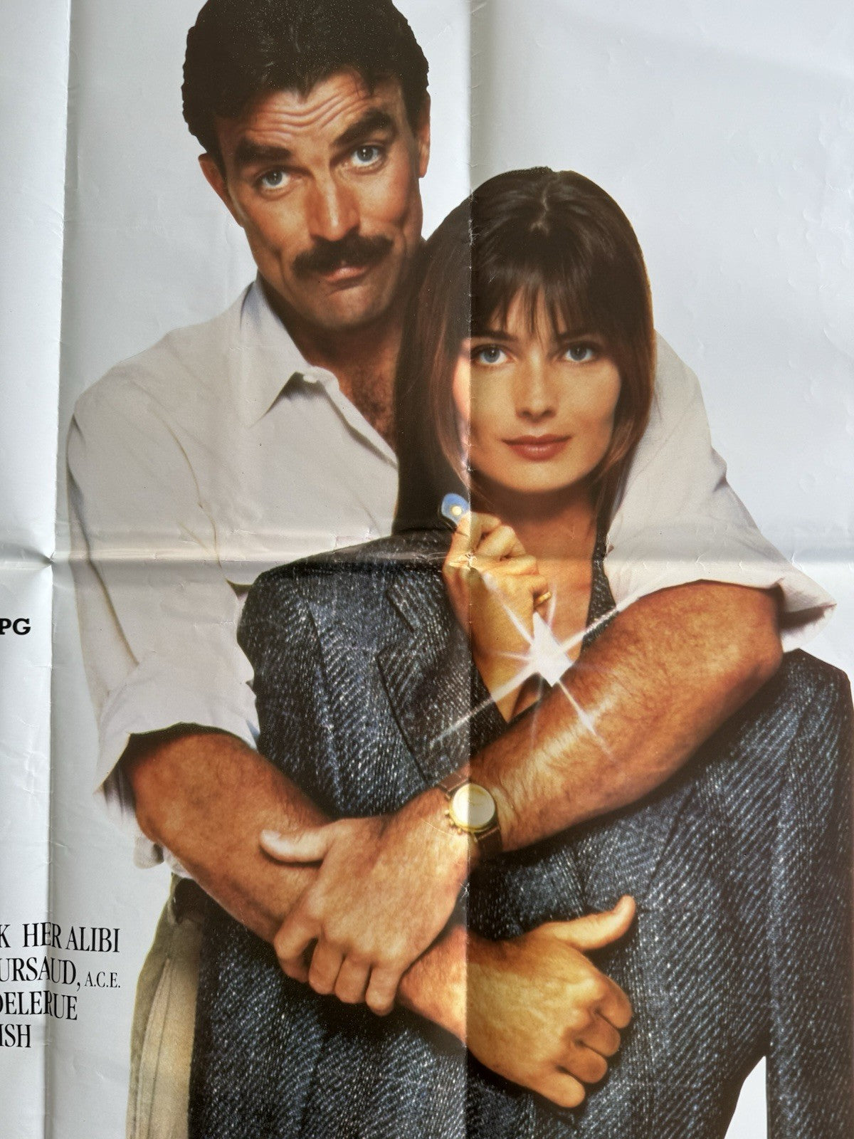 Her Alibi 1989 - Original UK Quad Movie Poster - Tom Selleck - Folded