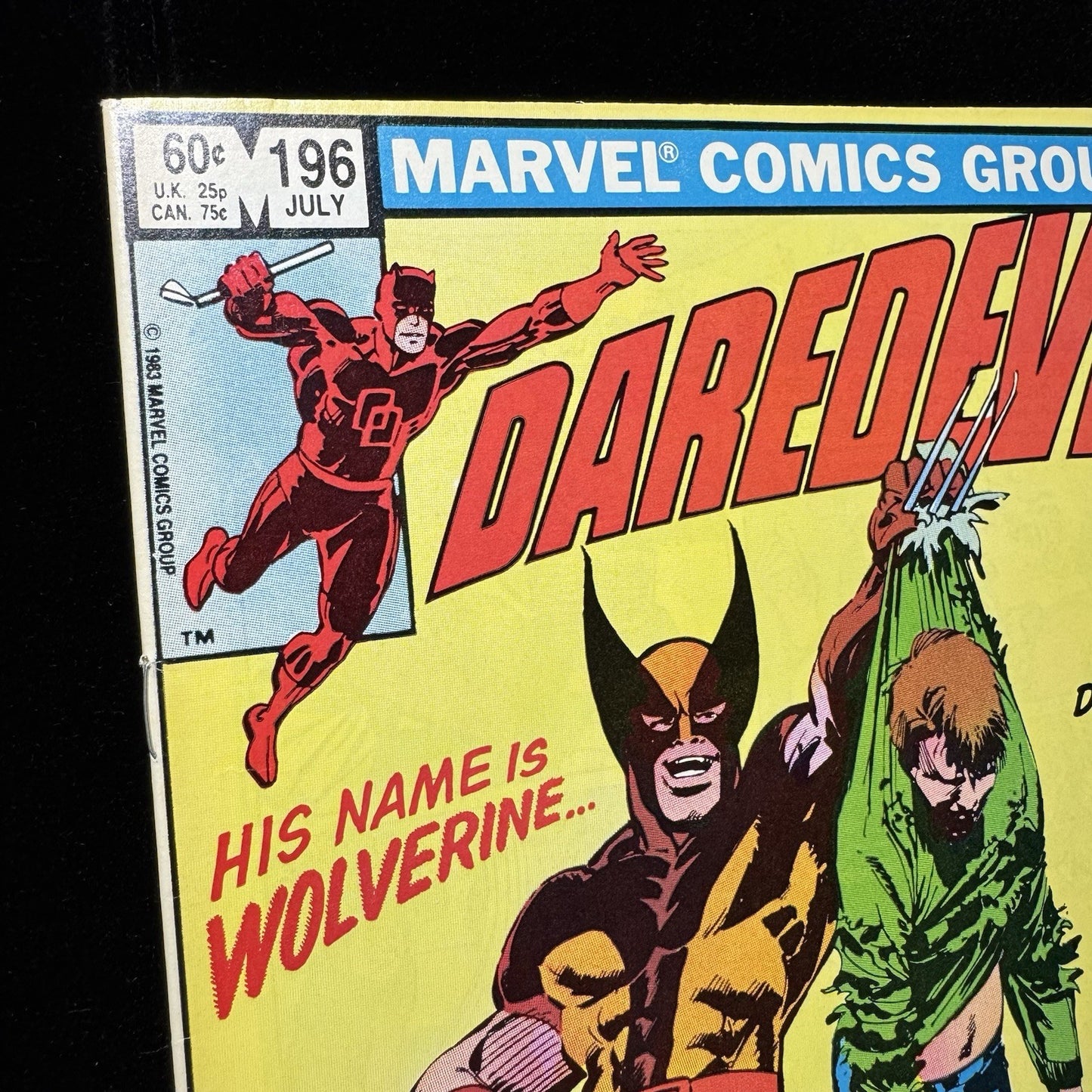 Daredevil 196 - 1st Meeting Of Daredevil And Wolverine - Bronze Age Marvel 1983