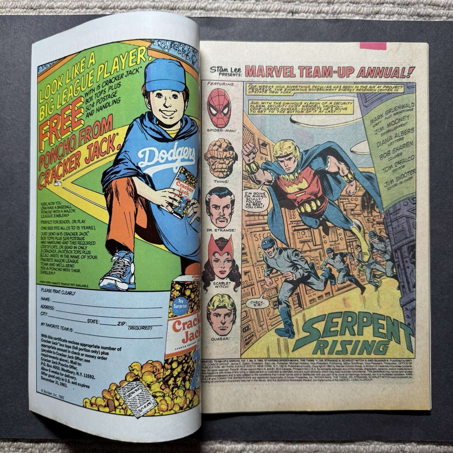 Marvel Team Up Annual 5 - 1st App Atra + Phraug - Bronze Age Marvel Comics 1982