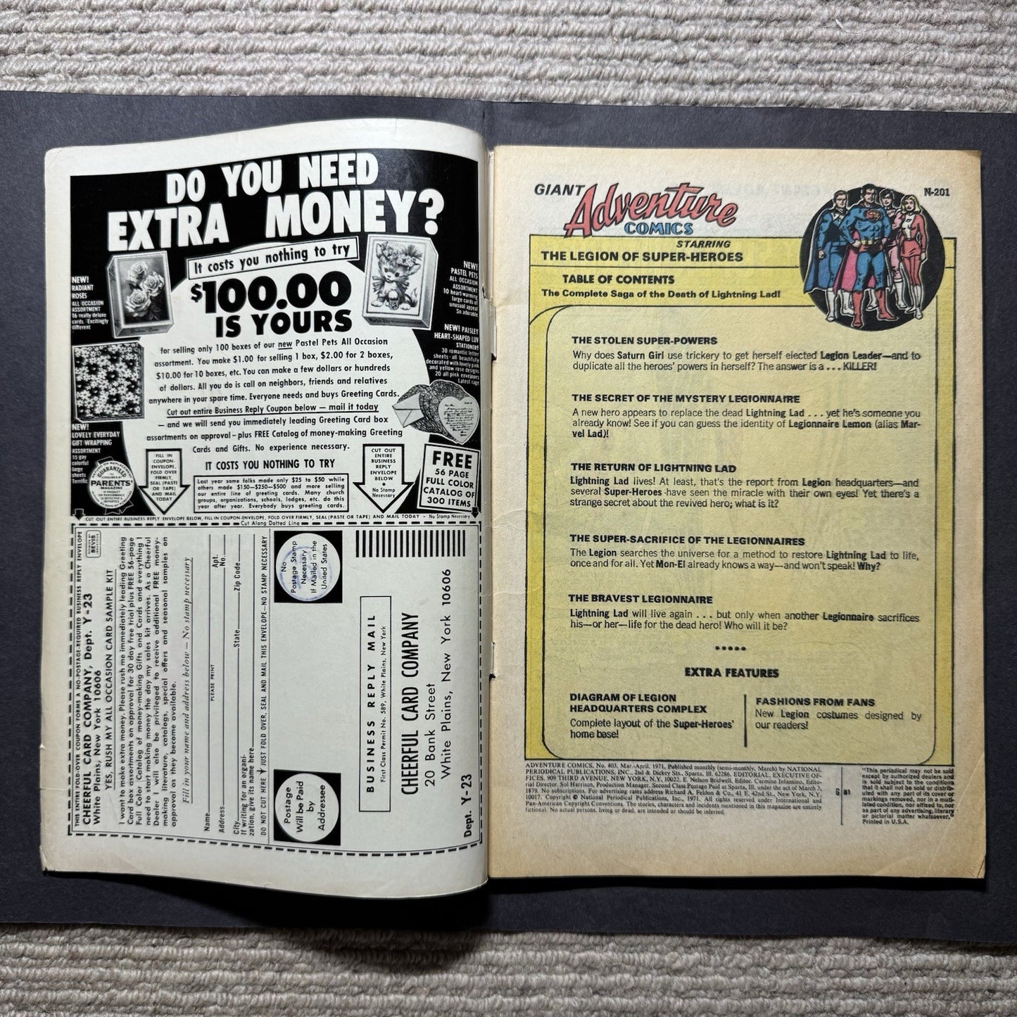 Adventure Comics 403 - Debut Of New Costumes - Bronze Age Dc Comics 1971