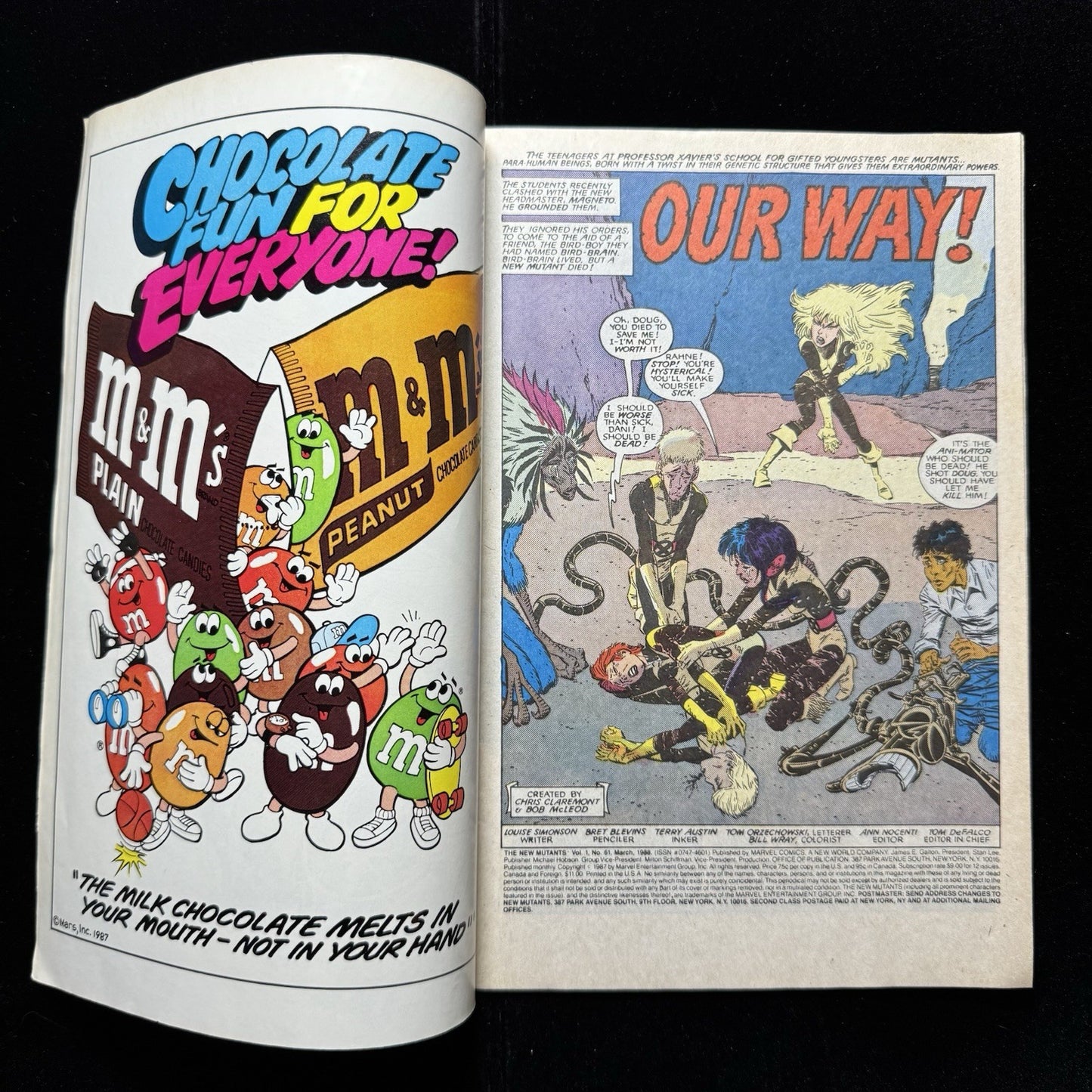 New Mutants 61 - Copper Age Marvel Comics 1988