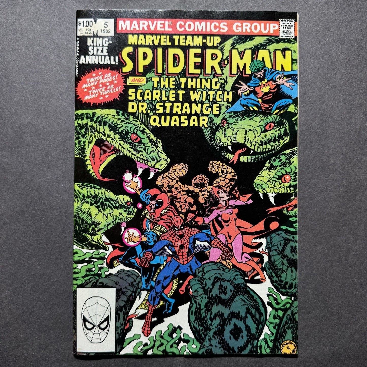Marvel Team Up Annual 5 - 1st App Atra + Phraug - Bronze Age Marvel Comics 1982