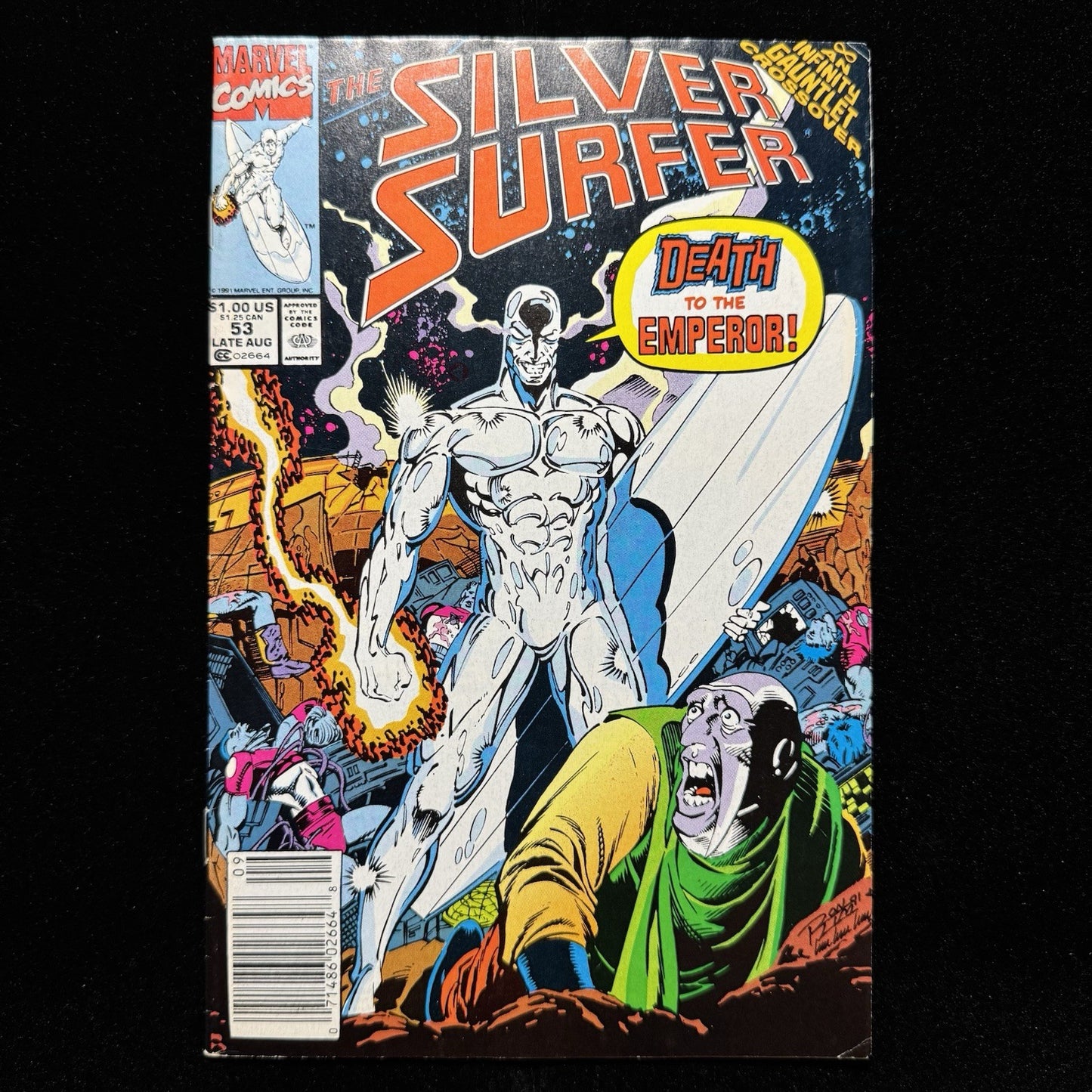 Silver Surfer 53 - 1st App Ael-Dan - Newsstand - Copper Age Marvel Comics 1991