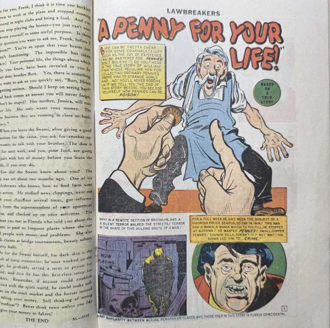 Lawbreakers Always Lose 5 - White Pages - Scarce Golden Age Marvel Comics 1948