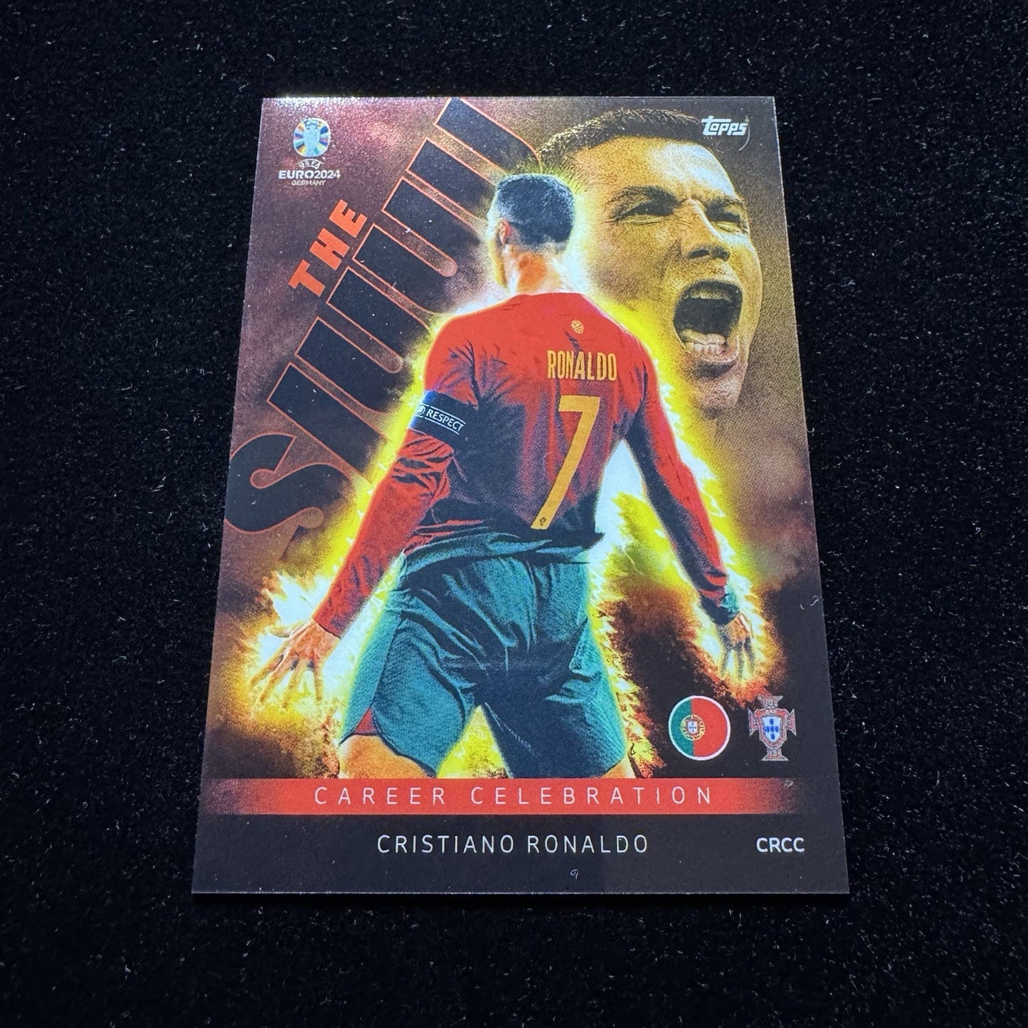 Cristiano Ronaldo Career Celebration Ultra Rare Topps Match Attax Euro 2024