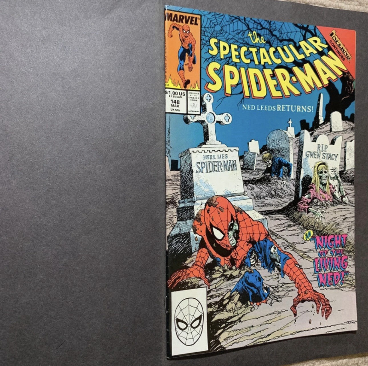Spectacular Spider-Man 148 - Copper Age Marvel Comics 1989