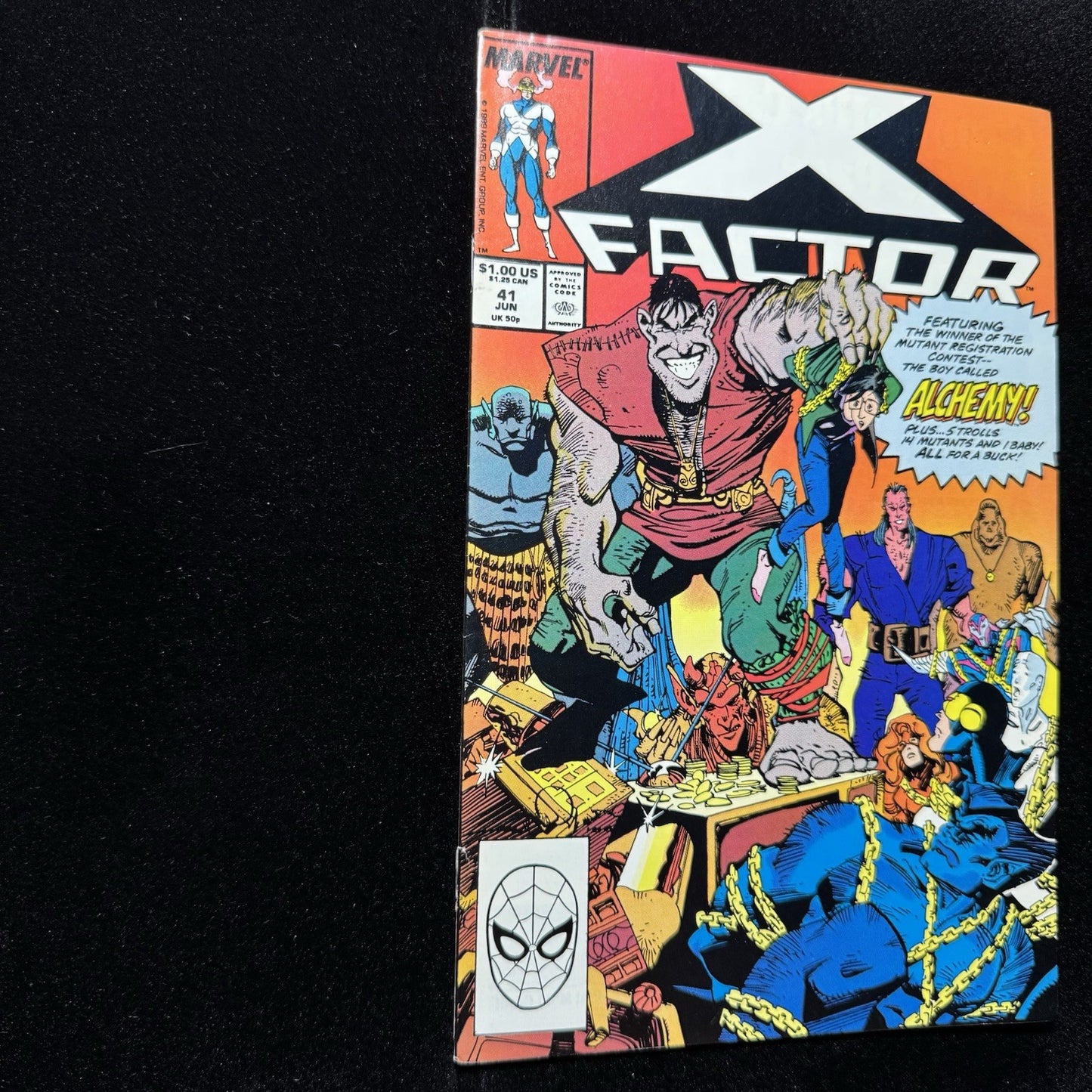 X-Factor 41 - 1st Appearance Of Alchemy - Copper Age Marvel Comics 1989