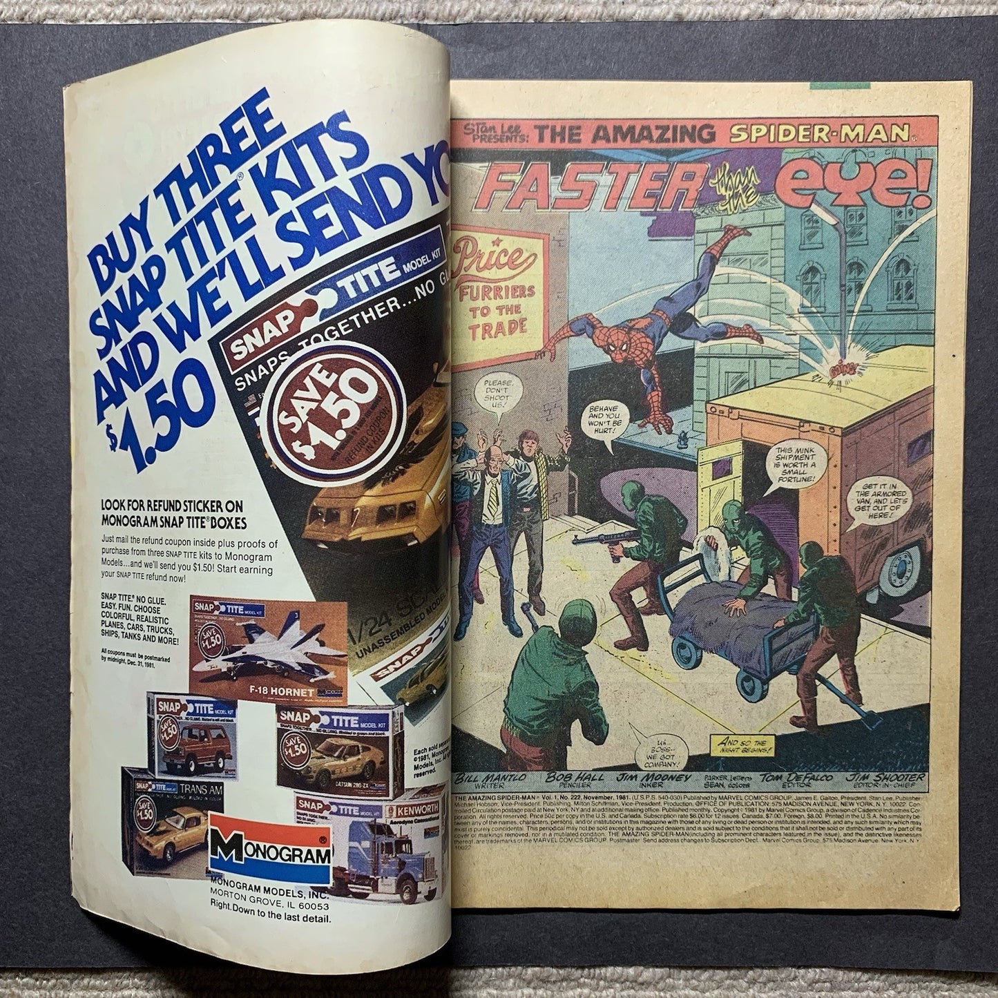 Amazing Spider-Man 222/ Bronze Age Marvel Comics 1981