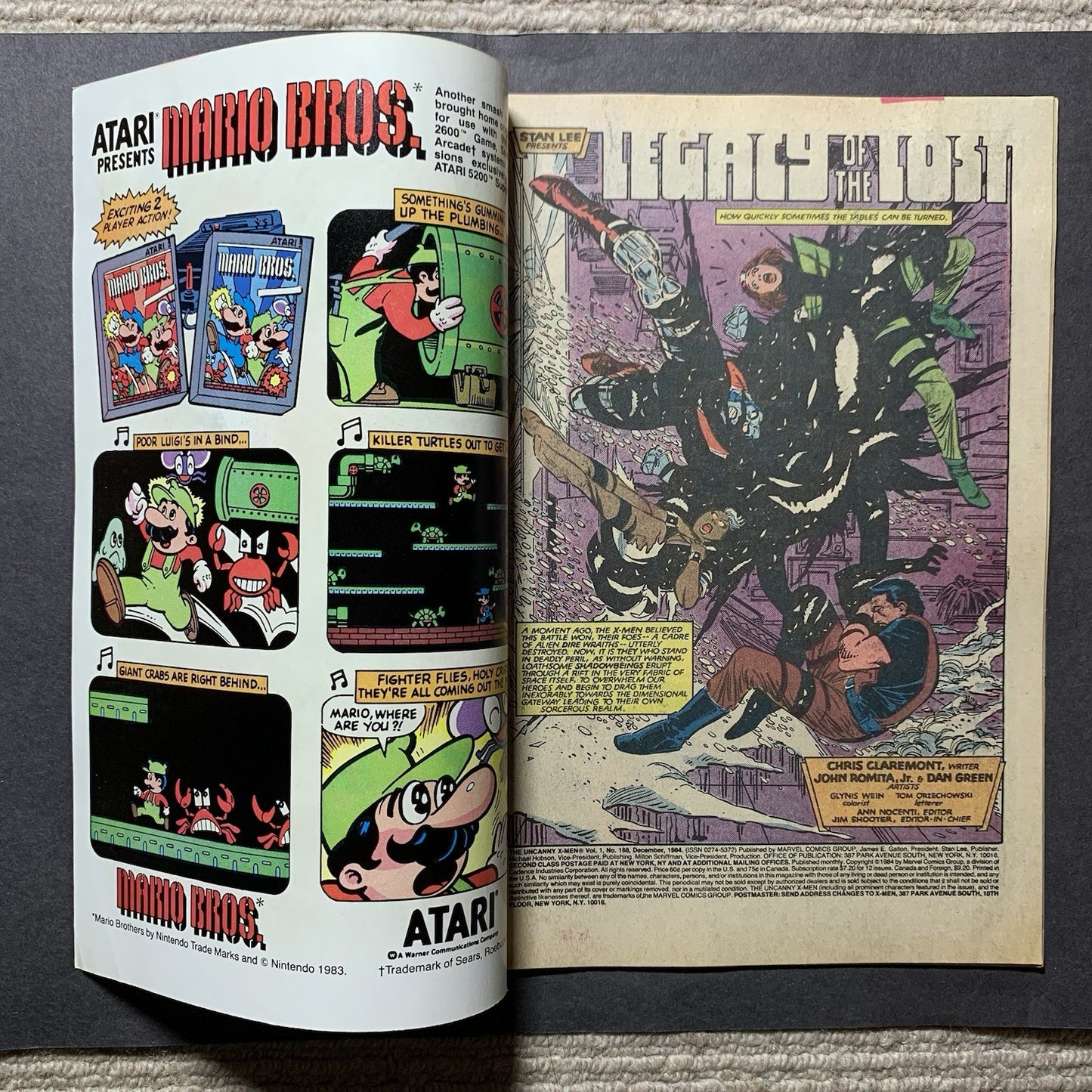 Uncanny X-Men 188/ copper age marvel comics 1984