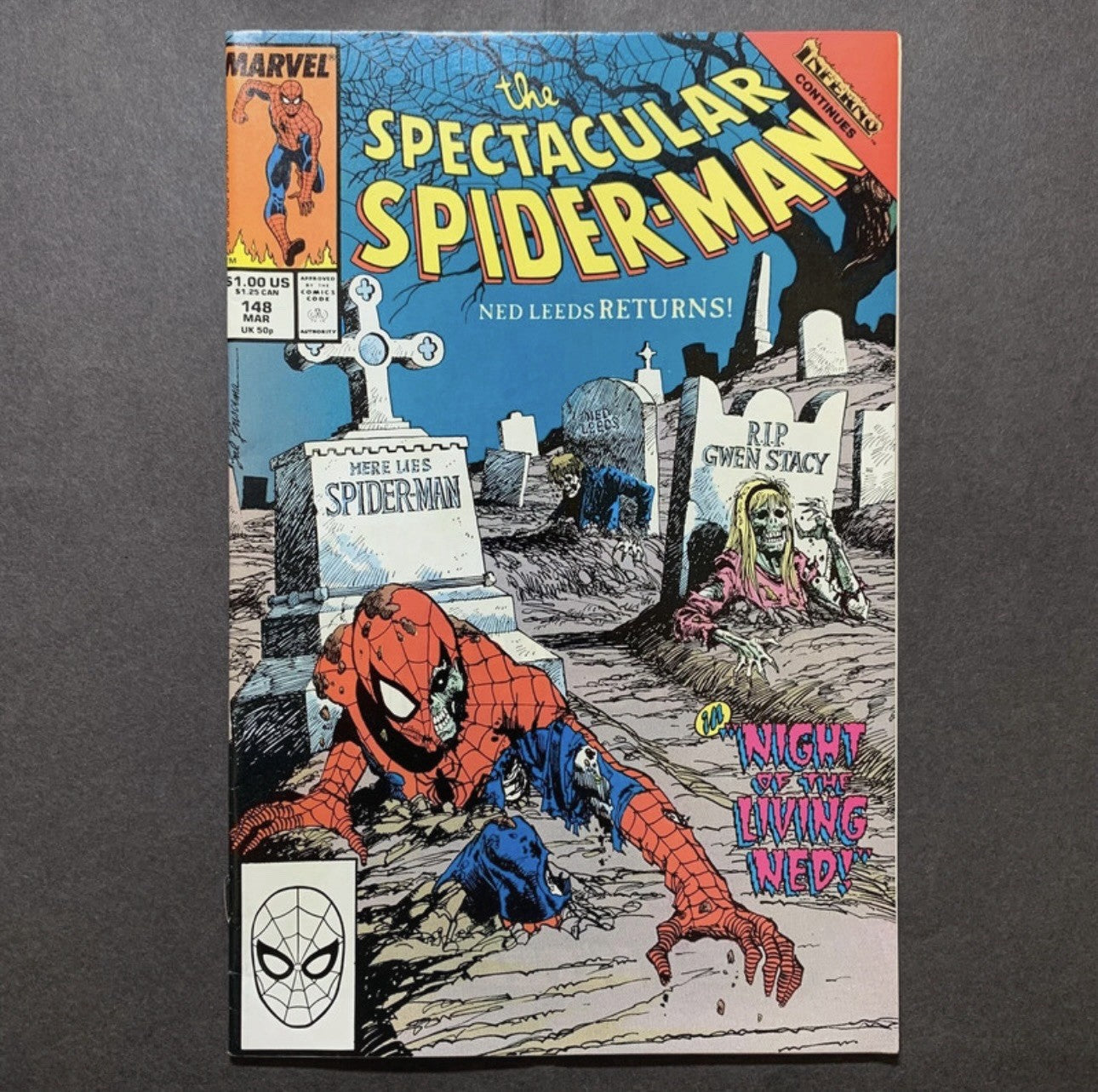 Spectacular Spider-Man 148 - Copper Age Marvel Comics 1989