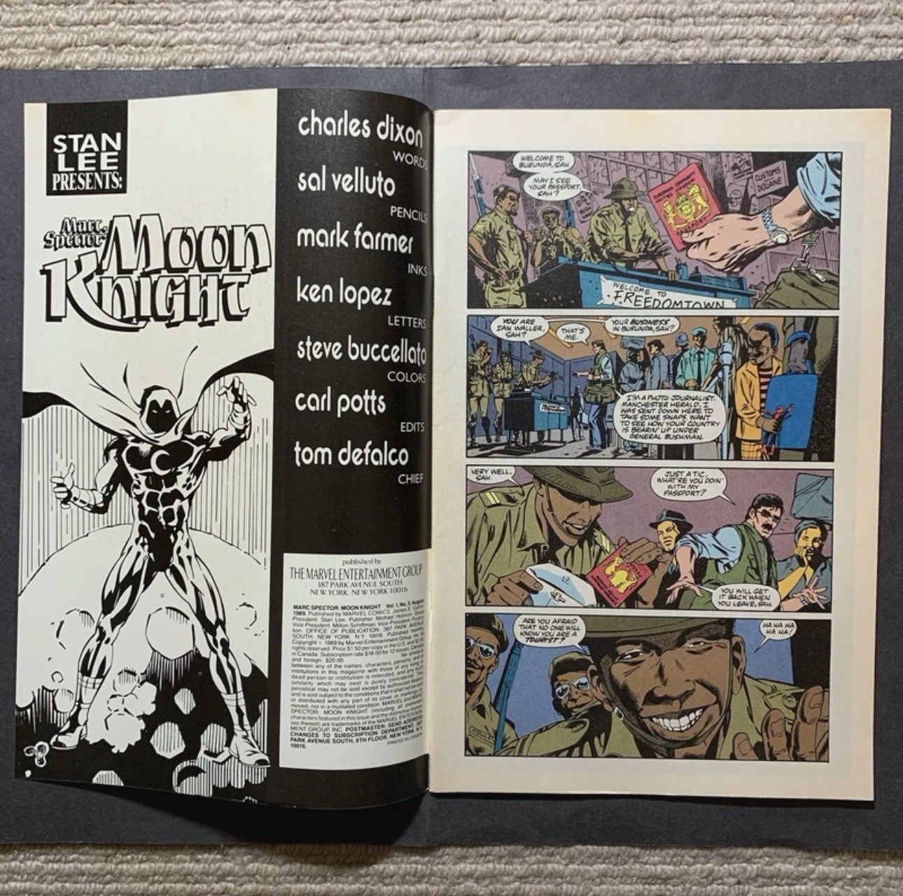 Marc Spectre Moon Knight 3 - Copper Age Marvel Comics 1989