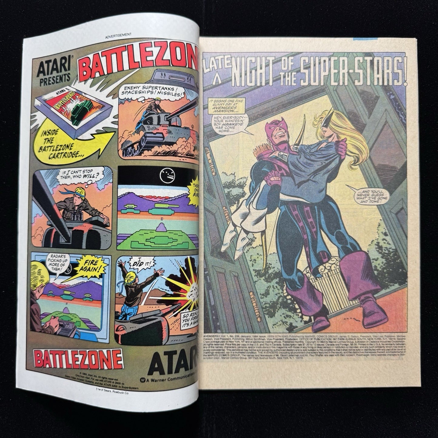 Avengers 239 - Appearance By David Letterman -   Copper Age Marvel Comics 1984