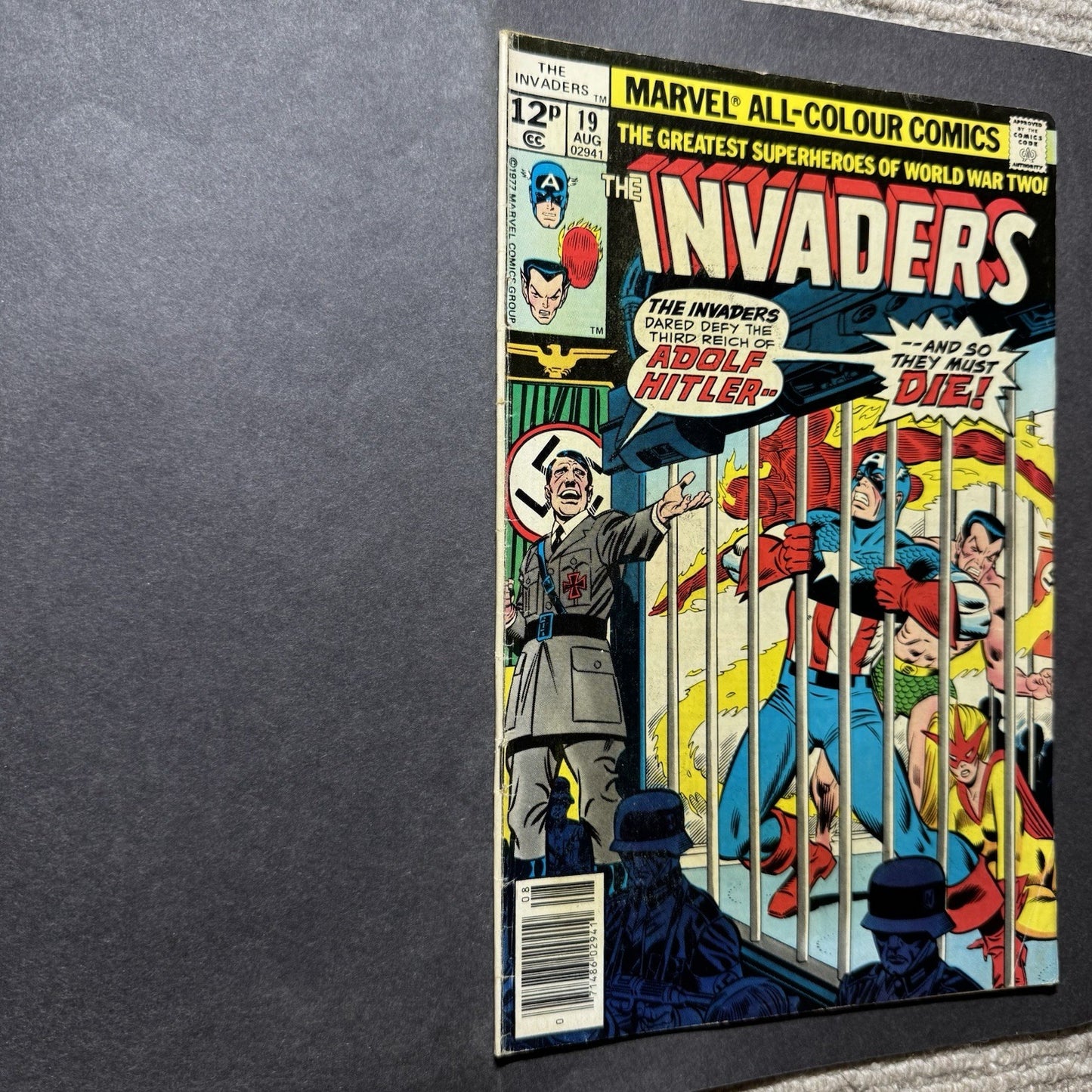 Invaders 19 - 1st Cameo Appearance Of The Second Union Jack - Bronze Age 1977