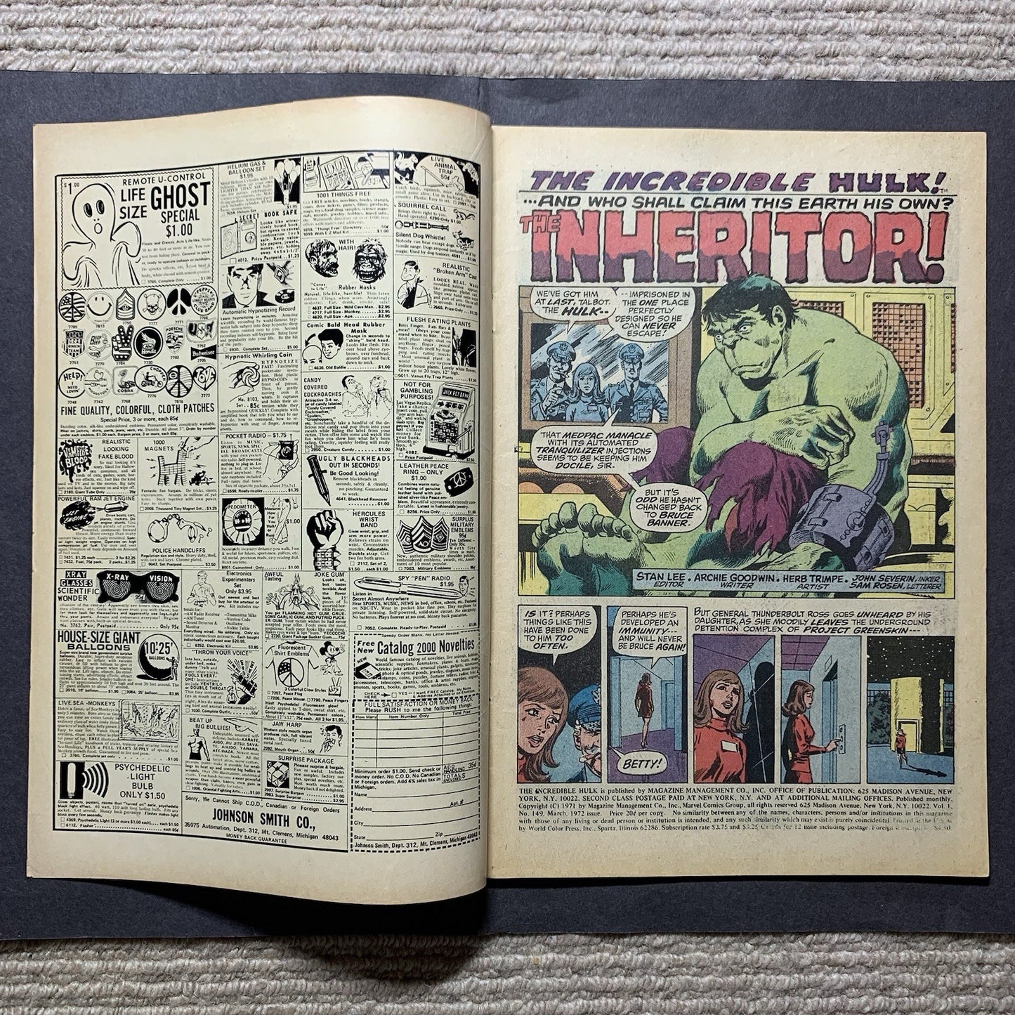 Incredible Hulk 149 - Bronze Age Marvel Comics 1972
