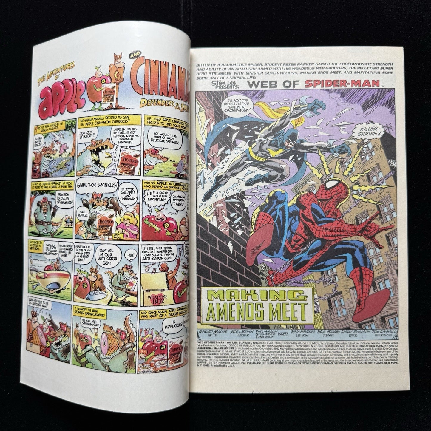 Web Of Spider-Man 91 - Modern Age Marvel Comics 1992