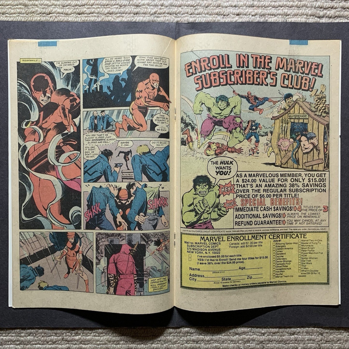 Daredevil 176/ Bronze Age Marvel Comics 1981