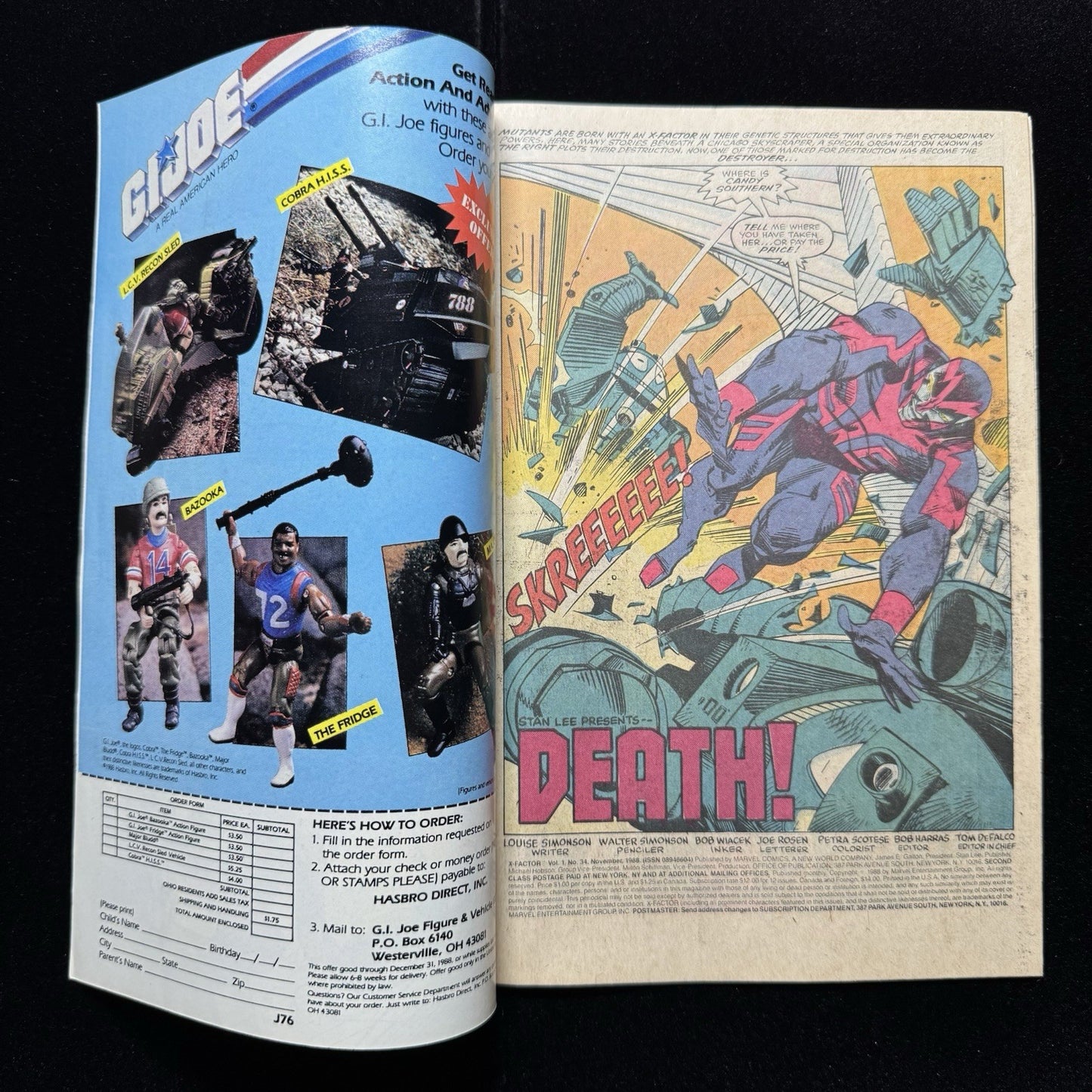 X-Factor 34 - 1st Appearance Of Nanny - Copper Age Marvel Comics 1988