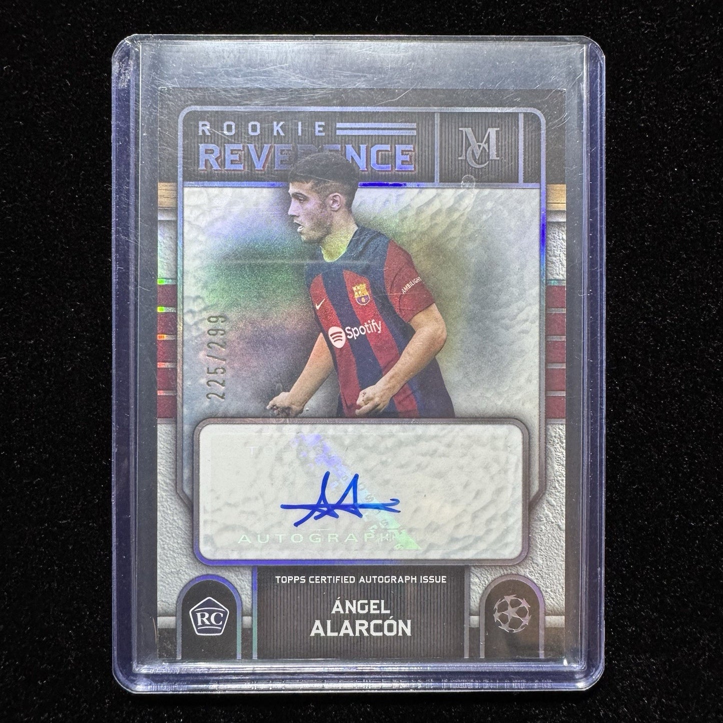 Ángel Alarcón Rookie Auto & Numbered RC Lot Barcelona Topps Museum Merlin
