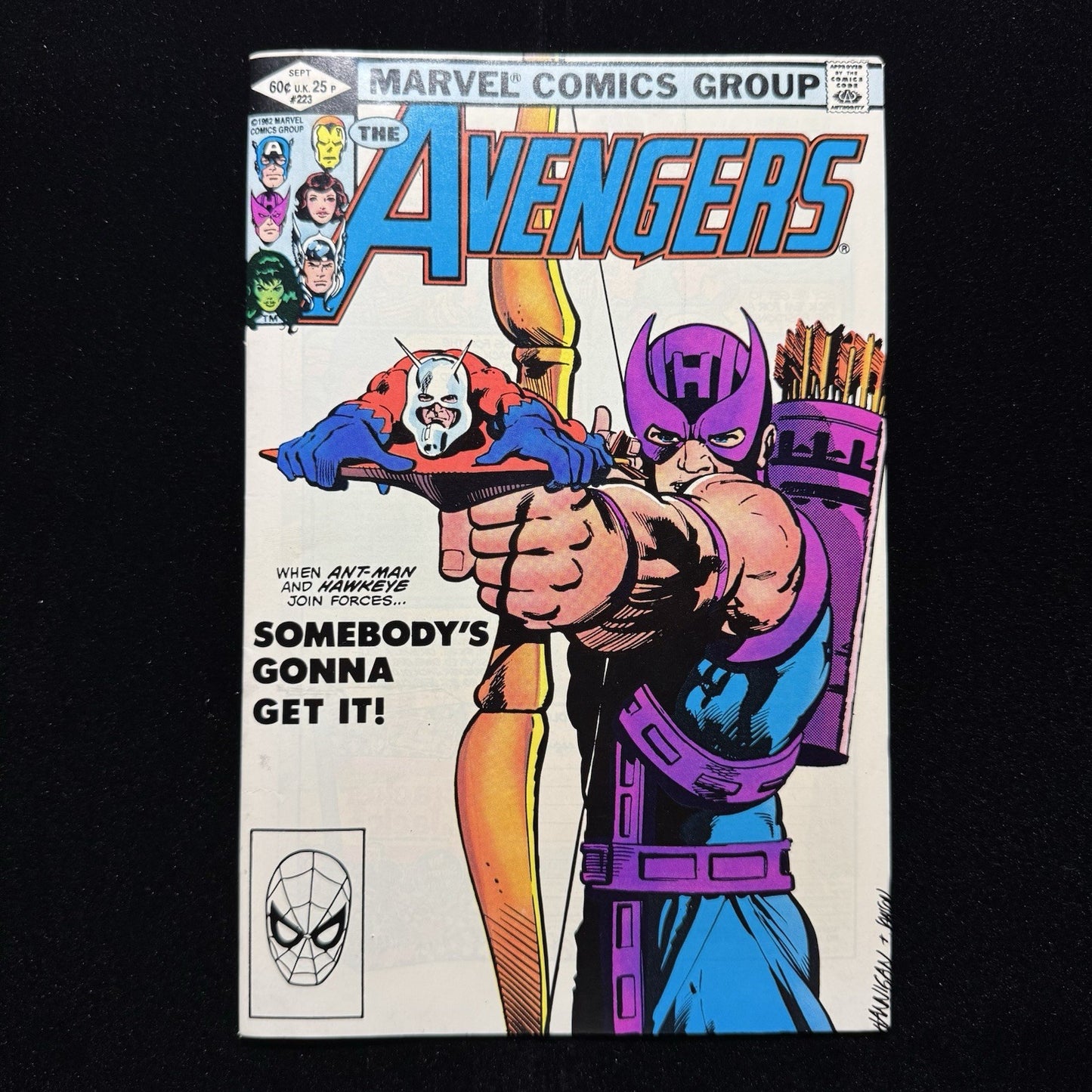 Avengers 223 - Iconic Cover Art By Ed Hannigan - Bronze Age Marvel Comics 1982