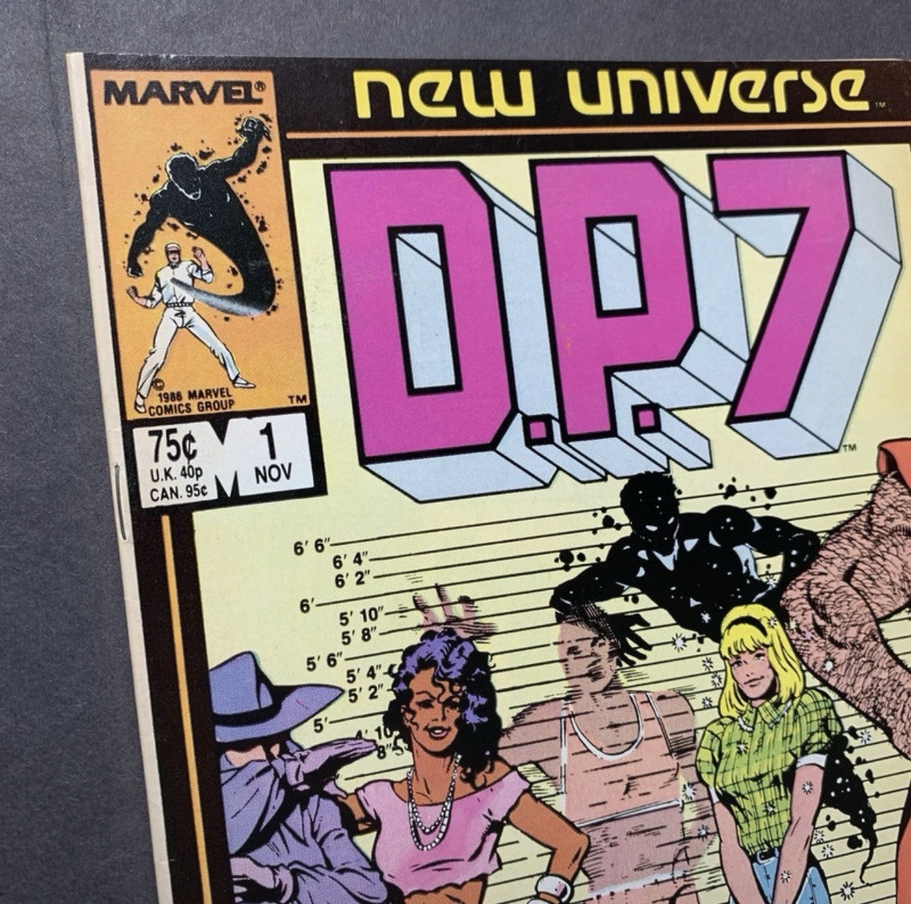 D.P.7 1 - 1st Team Appearance Of D.P.7 - Copper Age Marvel Comics 1986