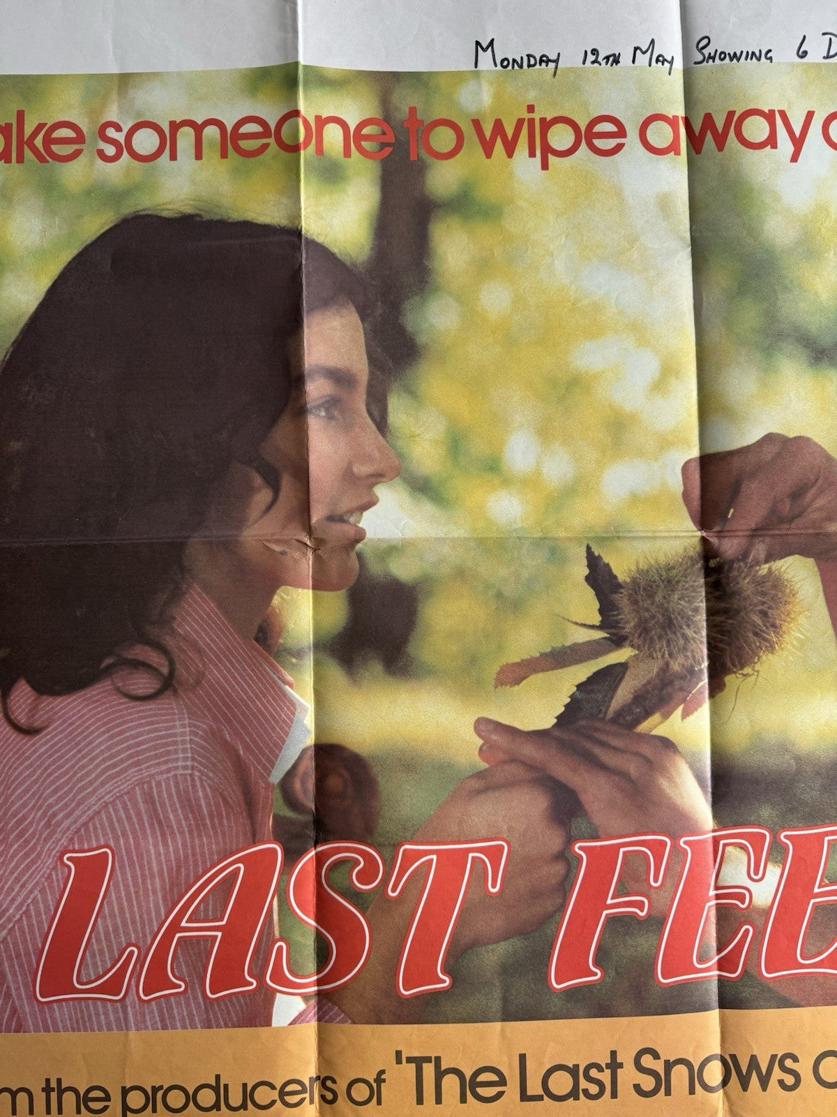 Last Feelings 1979 Original UK Quad Movie Poster - Gli Ultimi Sentimenti Folded
