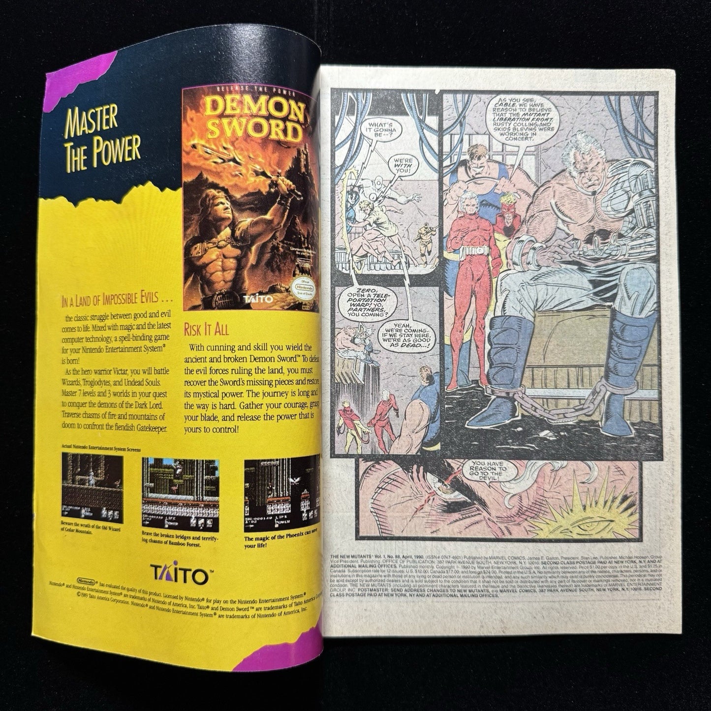 New Mutants 88 - 2nd Appearance Of Cable - Copper Age Marvel Comics 1990