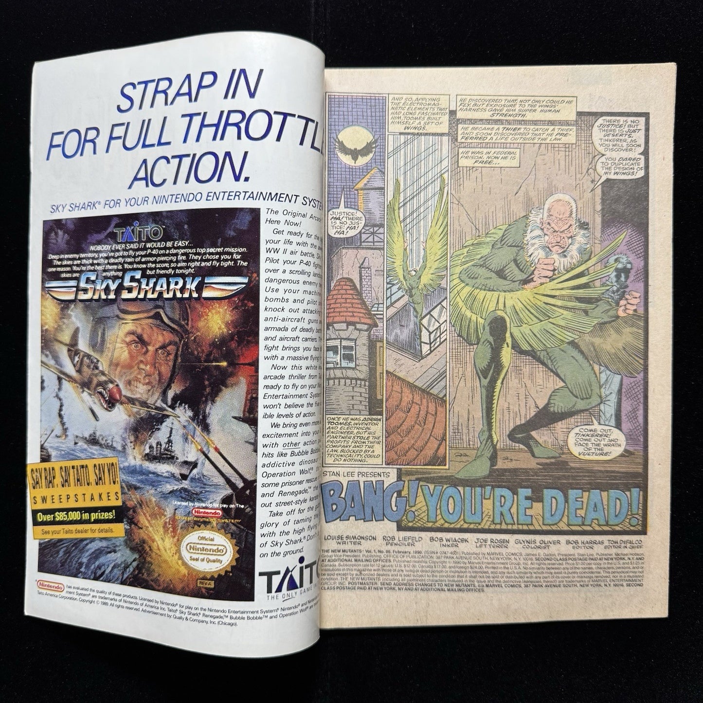 New Mutants 86 - 1st Cameo Appearance Of Cable - Copper Age Marvel Comics 1990