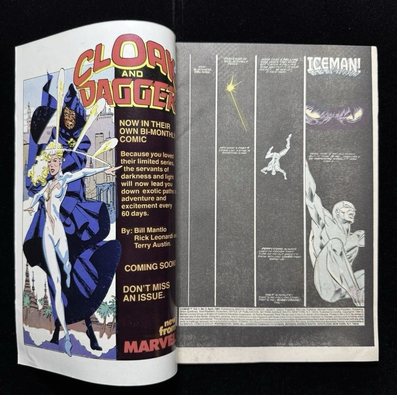Iceman 3 - 1st Full Appearance Of Oblivion - Copper Age Marvel Comics 1985