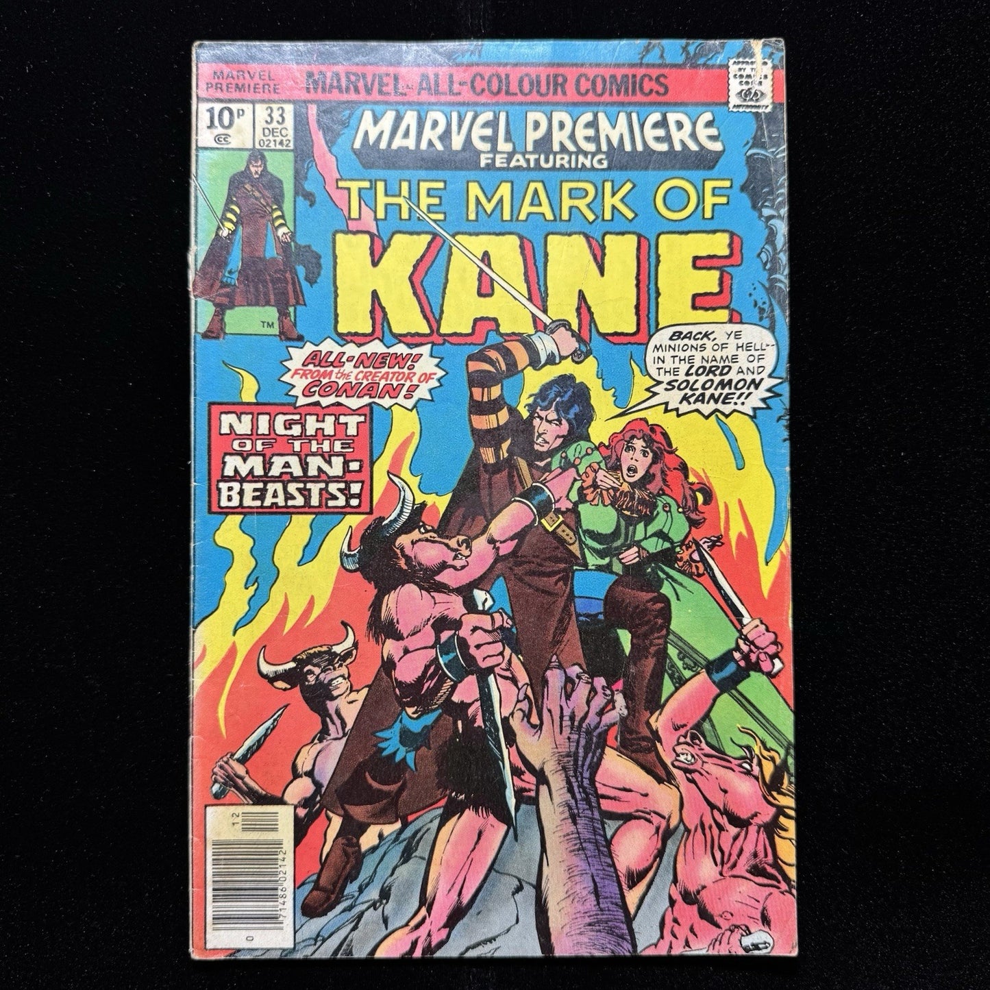 Marvel Premiere 33 - 1st App Of Solomon Kane - Bronze Age Marvel Comics 1976