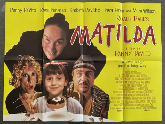 Matilda 1996 - Original UK Quad Poster - Double Sided - Folded - Roald Dahl