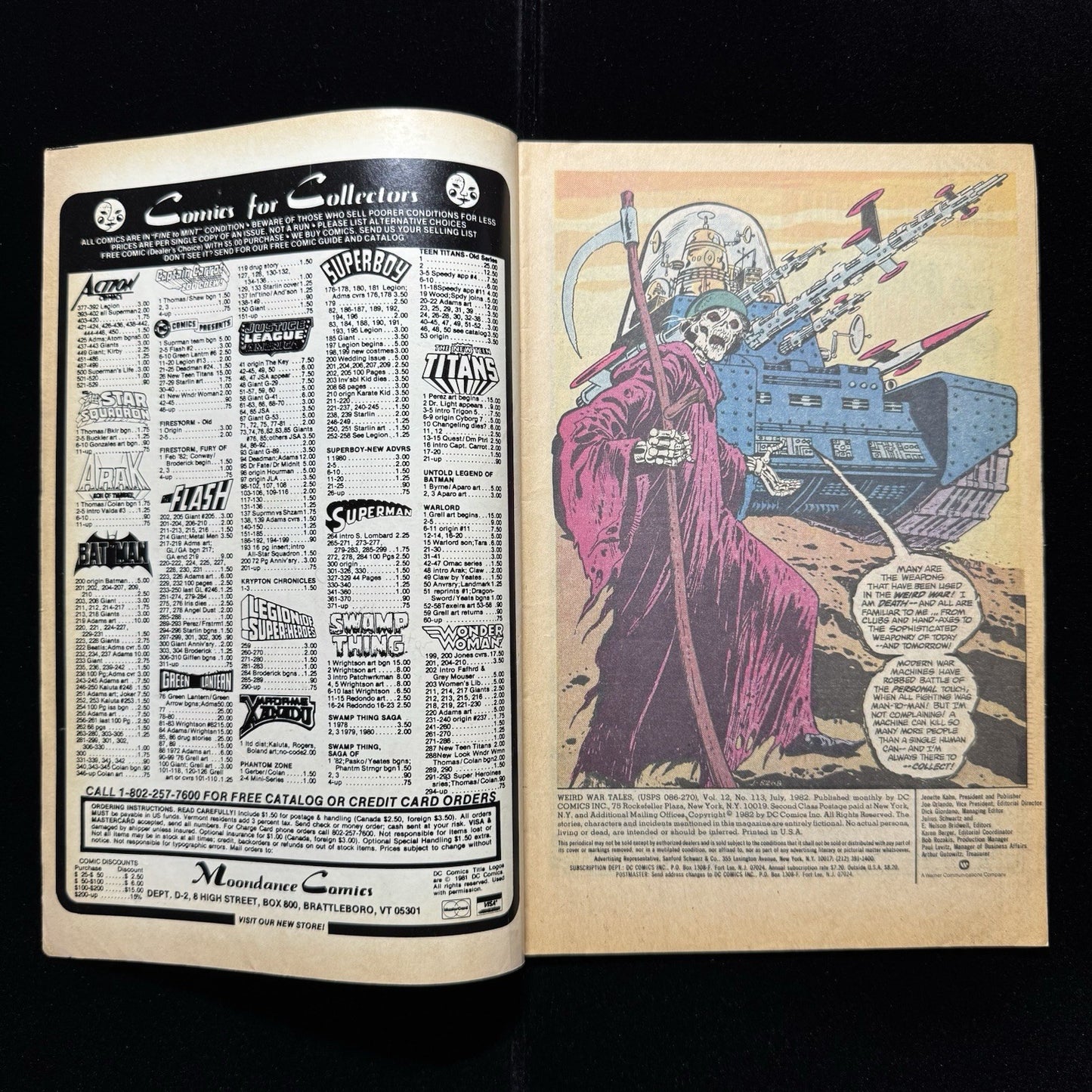 Weird War Tales 113 - 1st App Of G.I. Robot J.A.K.E. - Bronze Age Dc Comics 1982