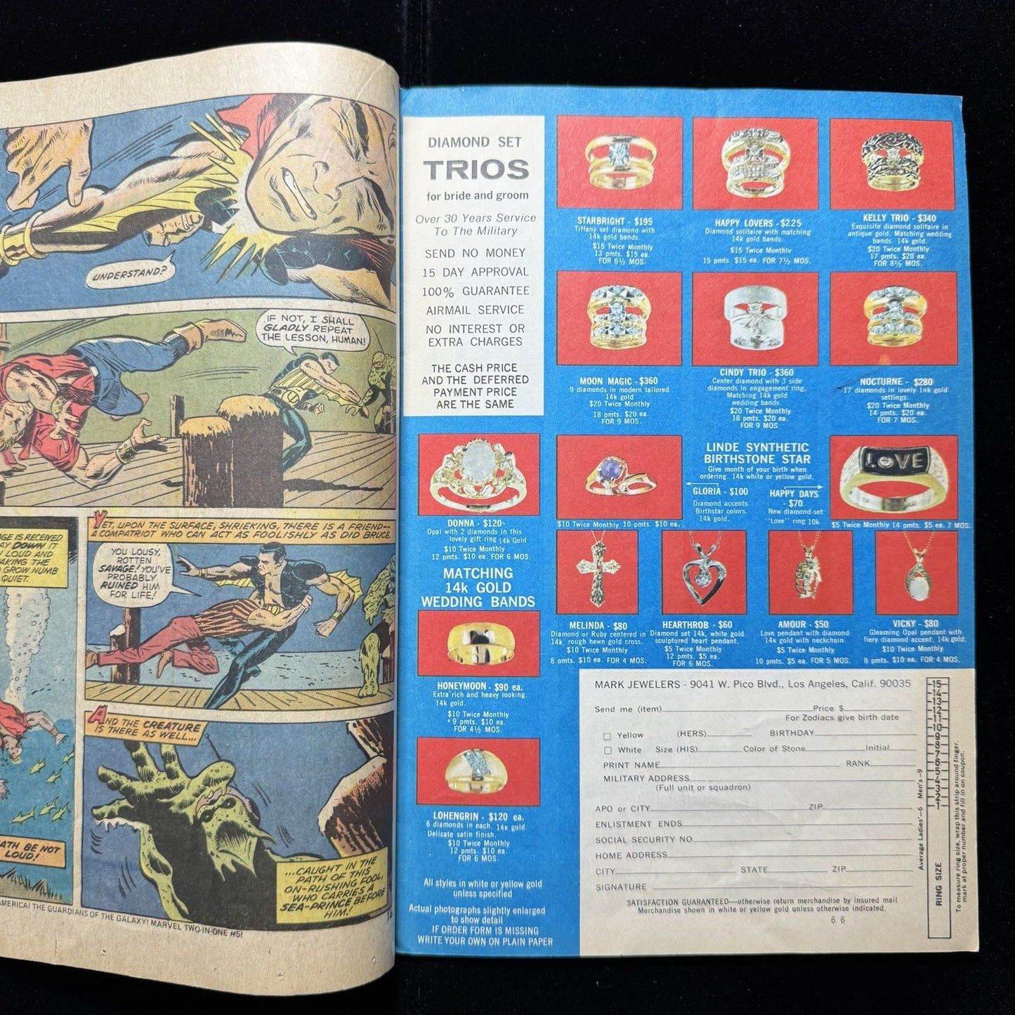 Sub-Mariner 72 - Mark Jewelers Insert - Bronze Age Marvel Comics 1974