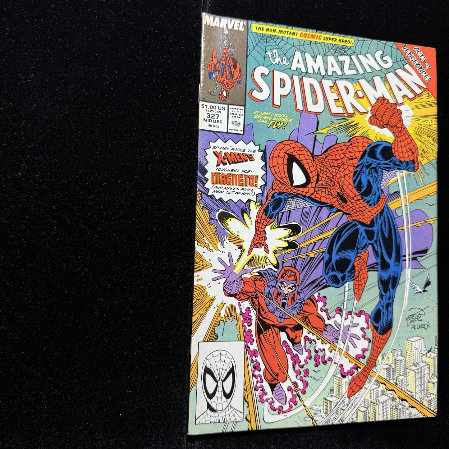 Amazing Spider-Man 327 - Magneto Appearance - Copper Age Marvel Comics 1989