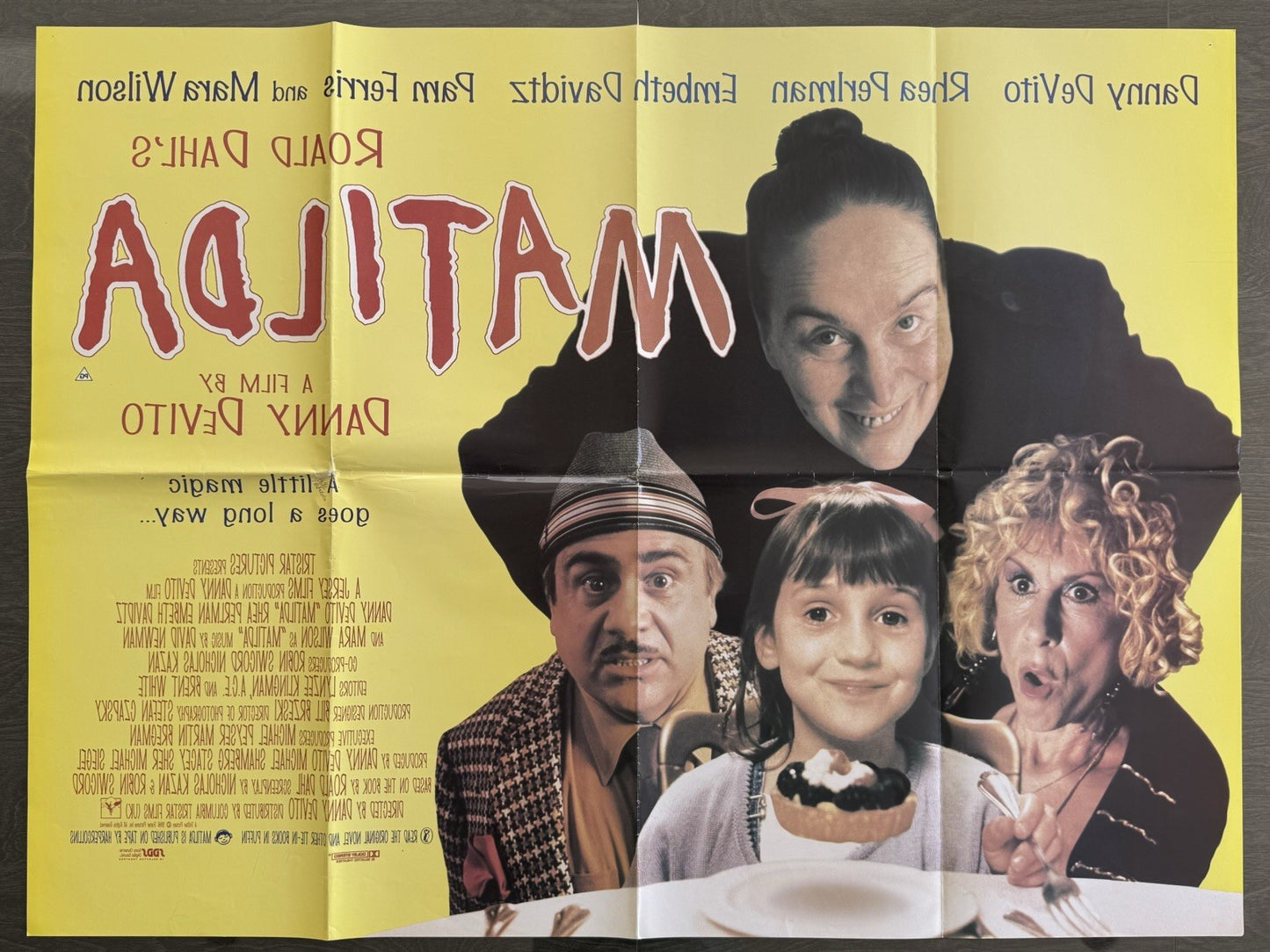 Matilda 1996 - Original UK Quad Poster - Double Sided - Folded - Roald Dahl