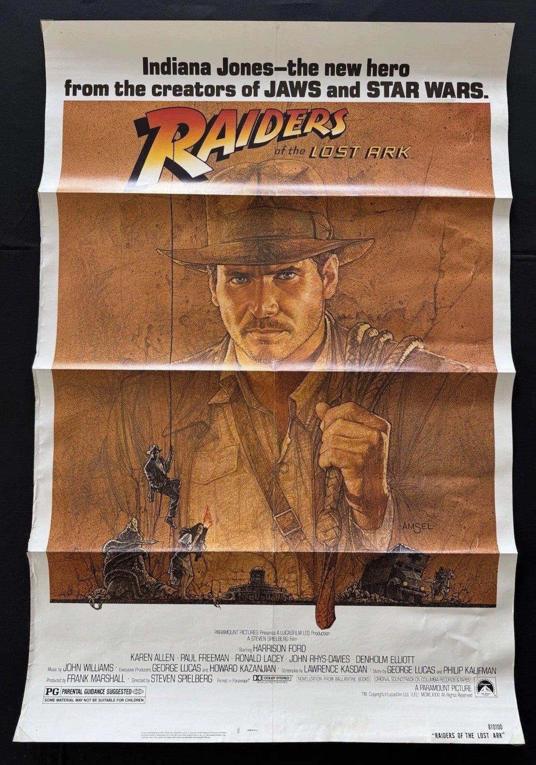 Raiders Of The Lost Ark 1981 Original US One Sheet Movie Poster Indiana Jones