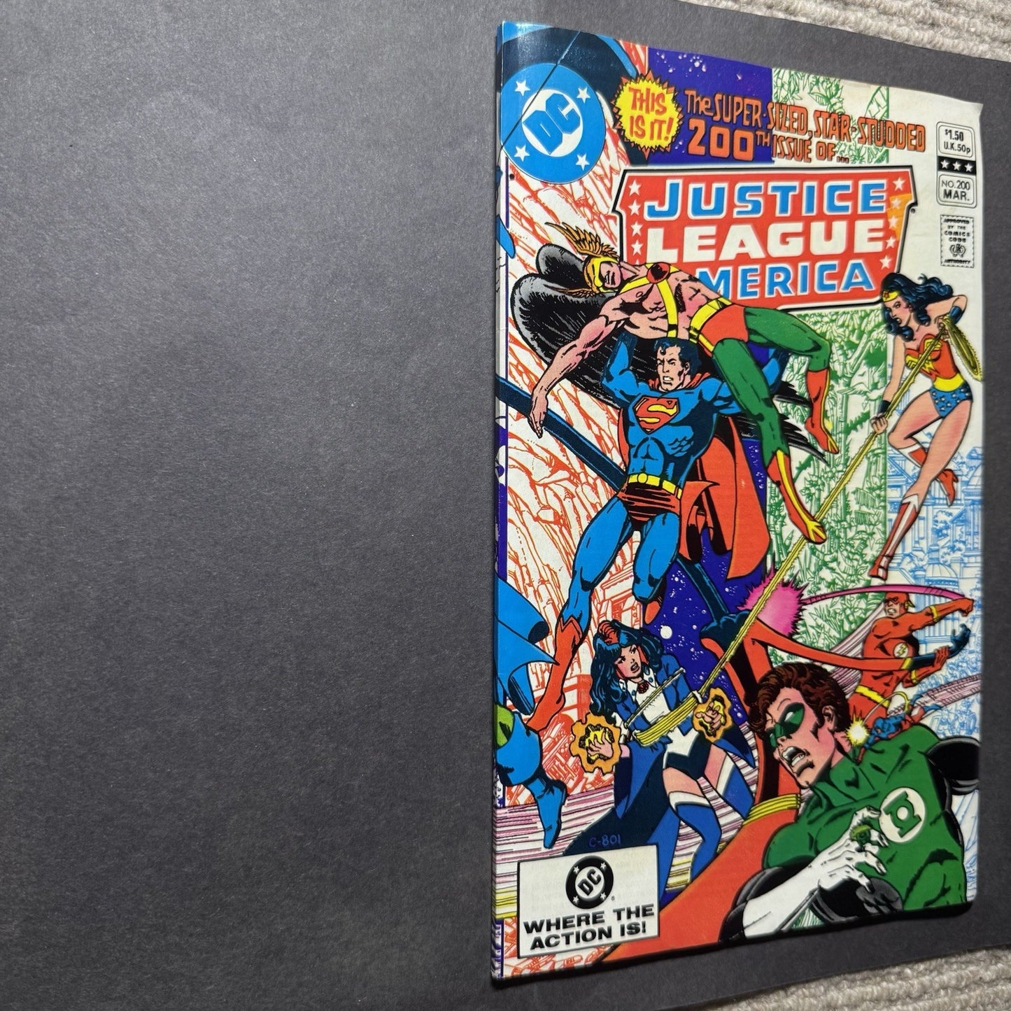 Justice League 200 - Origin Of JLA Retold - Bronze Age Dc Comics 1982