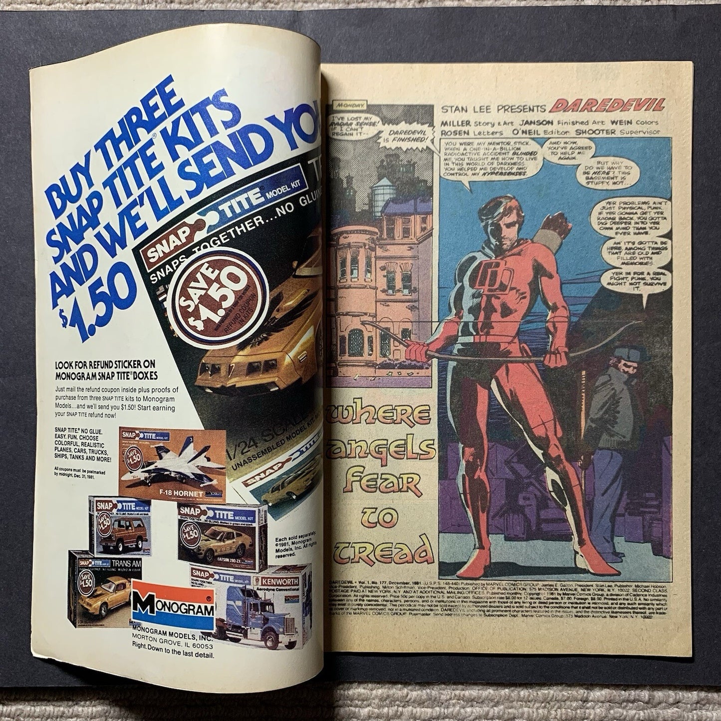Daredevil 177/ Bronze Age Marvel Comics 1981